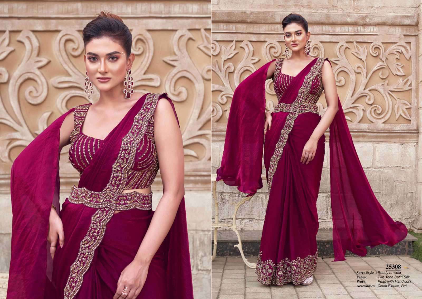 MAHOTSAV SAREE LUNA 25300 SATIN SILK READYMADE SAREE CATALOGUE SUPPLIER 2025