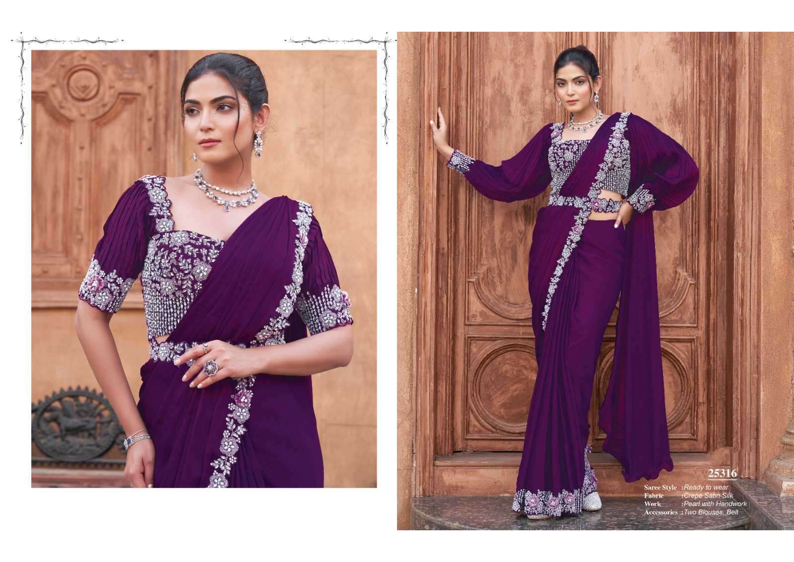 MAHOTSAV SAREE LUNA 25300 SATIN SILK READYMADE SAREE CATALOGUE SUPPLIER 2025