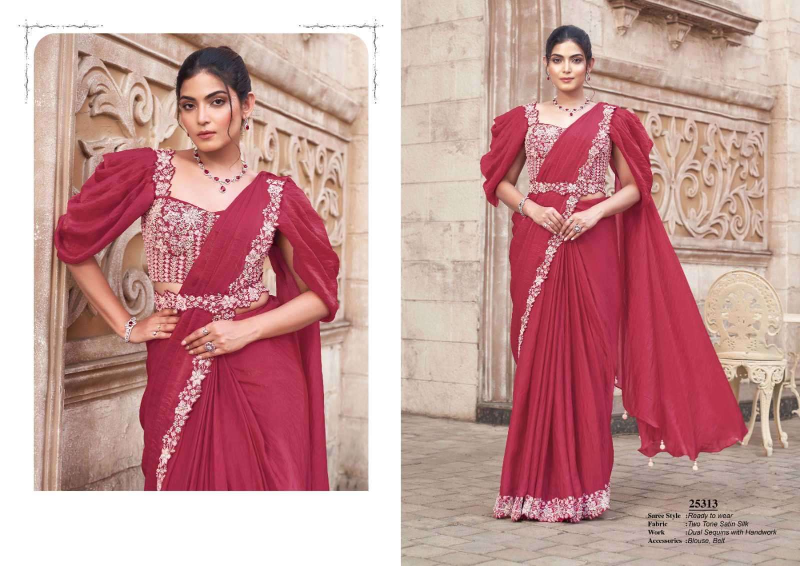 MAHOTSAV SAREE LUNA 25300 SATIN SILK READYMADE SAREE CATALOGUE SUPPLIER 2025