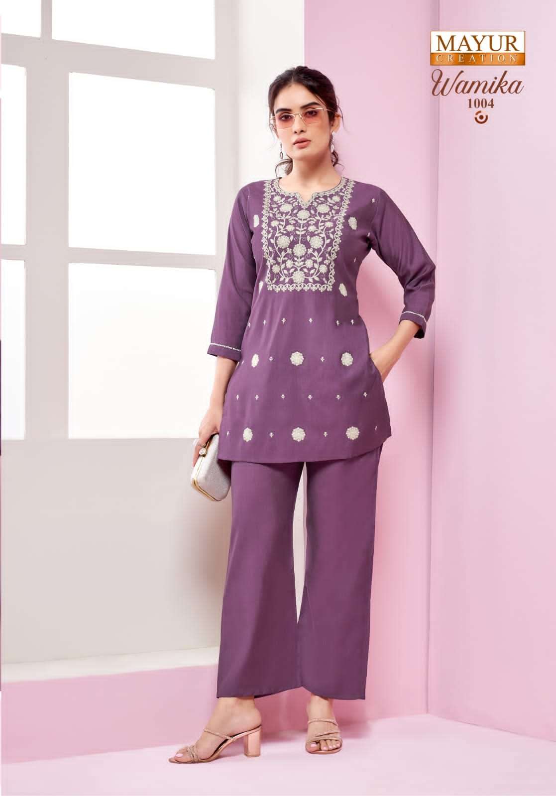 MAYUR WAMIKA VOL 1 SILK EMBRODERY CORD SET WHOLESALER 