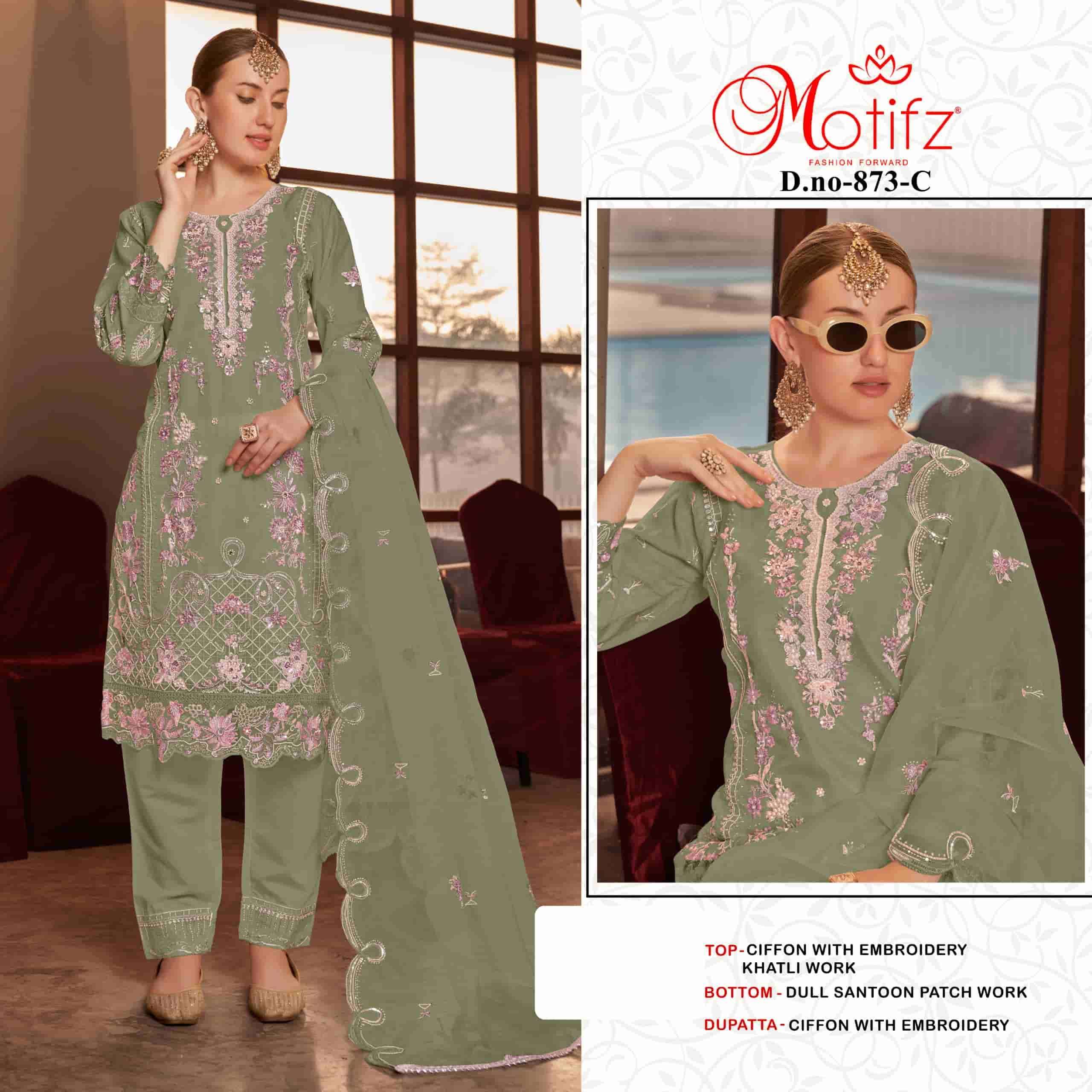 MOTIFZ D 873 COLORS EMBROIDERY PAKISTANI SUIT SUPPLIER 2025