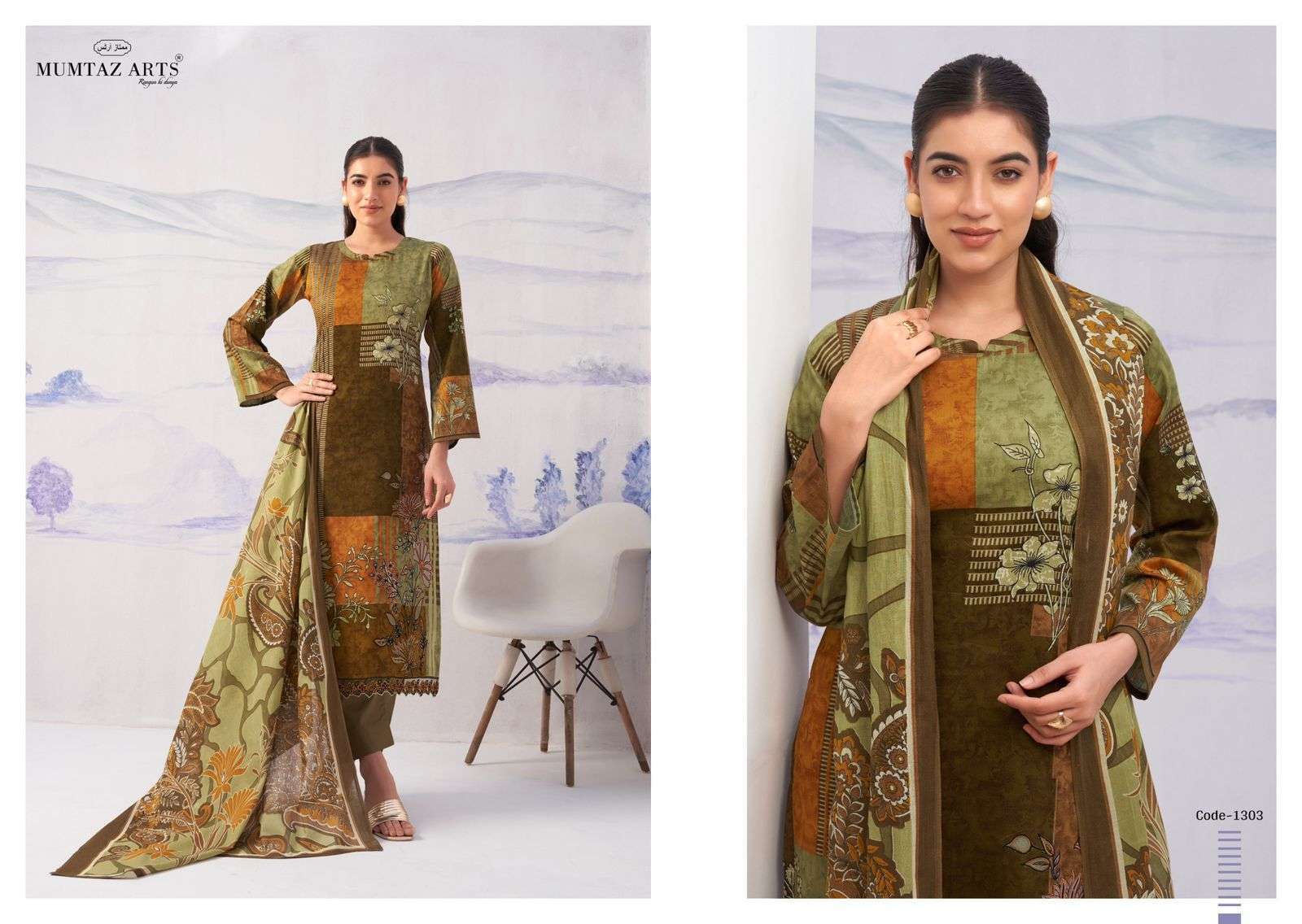 MUMTAZ ARTS NOOR FANCY WORK SATIN SALWER SUIT CATALOG 