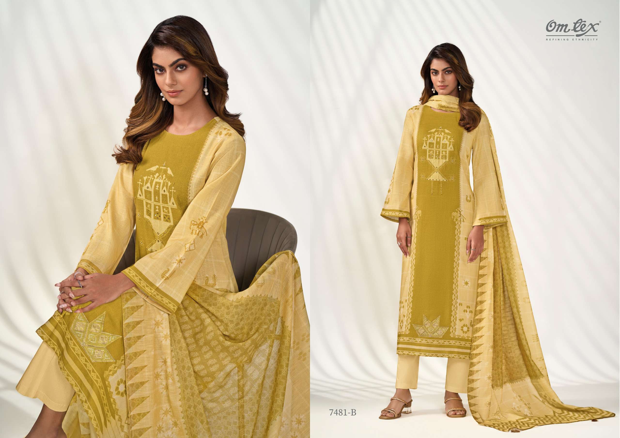 OMTEX POSHAK FANCY LINEN SUIT WHOLESALE PRICE CATALOGUE 2025