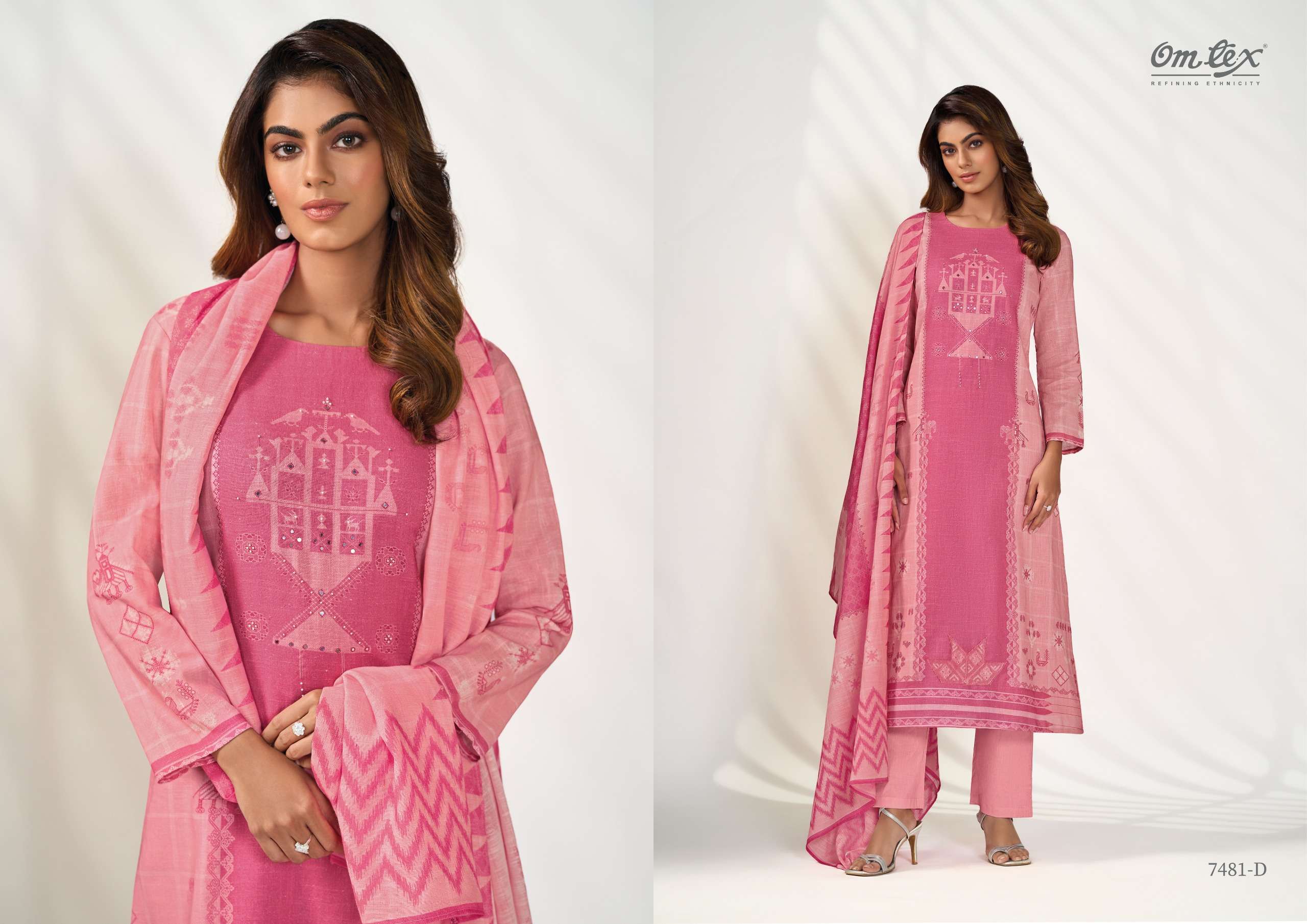 OMTEX POSHAK FANCY LINEN SUIT WHOLESALE PRICE CATALOGUE 2025