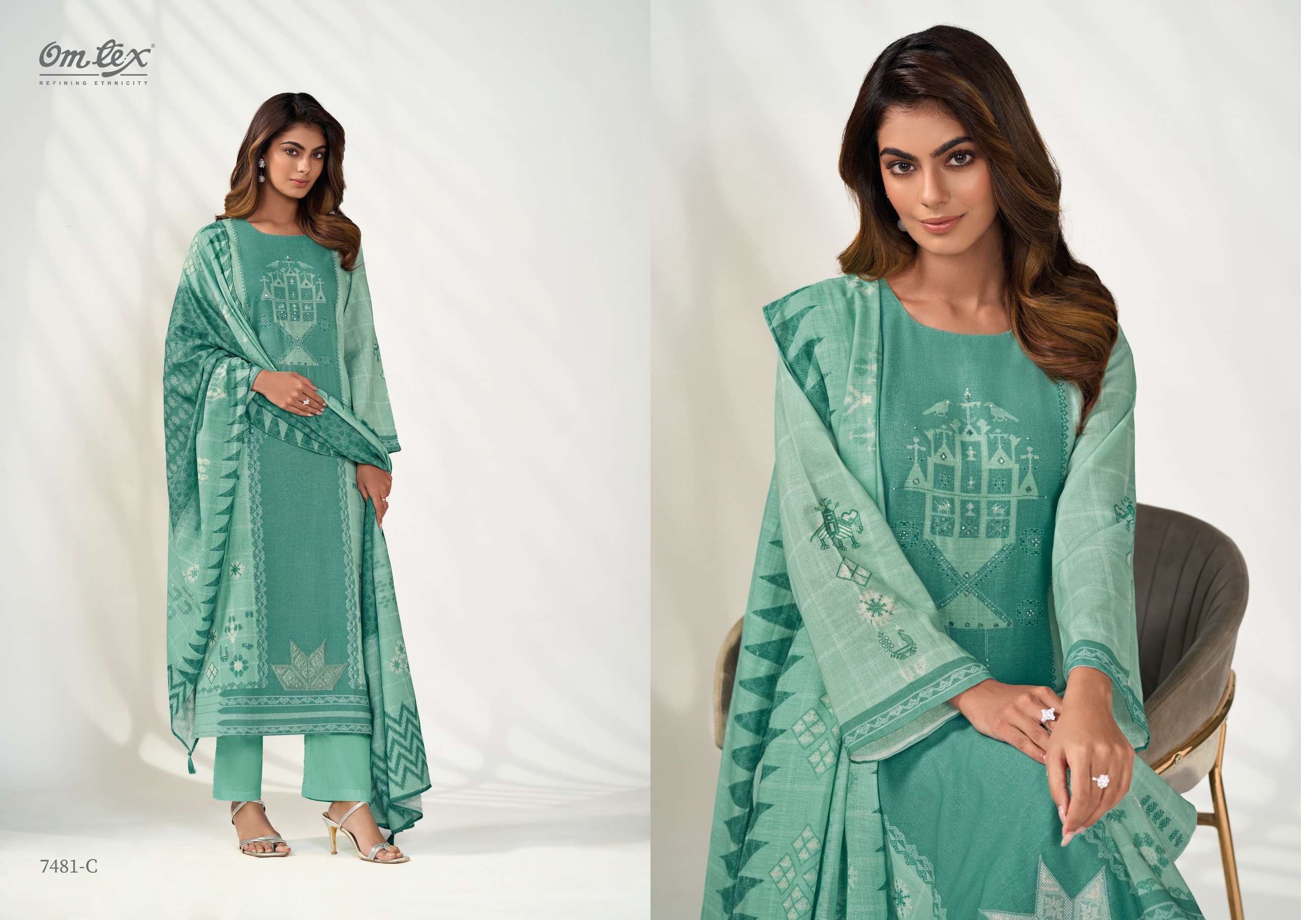 OMTEX POSHAK FANCY LINEN SUIT WHOLESALE PRICE CATALOGUE 2025
