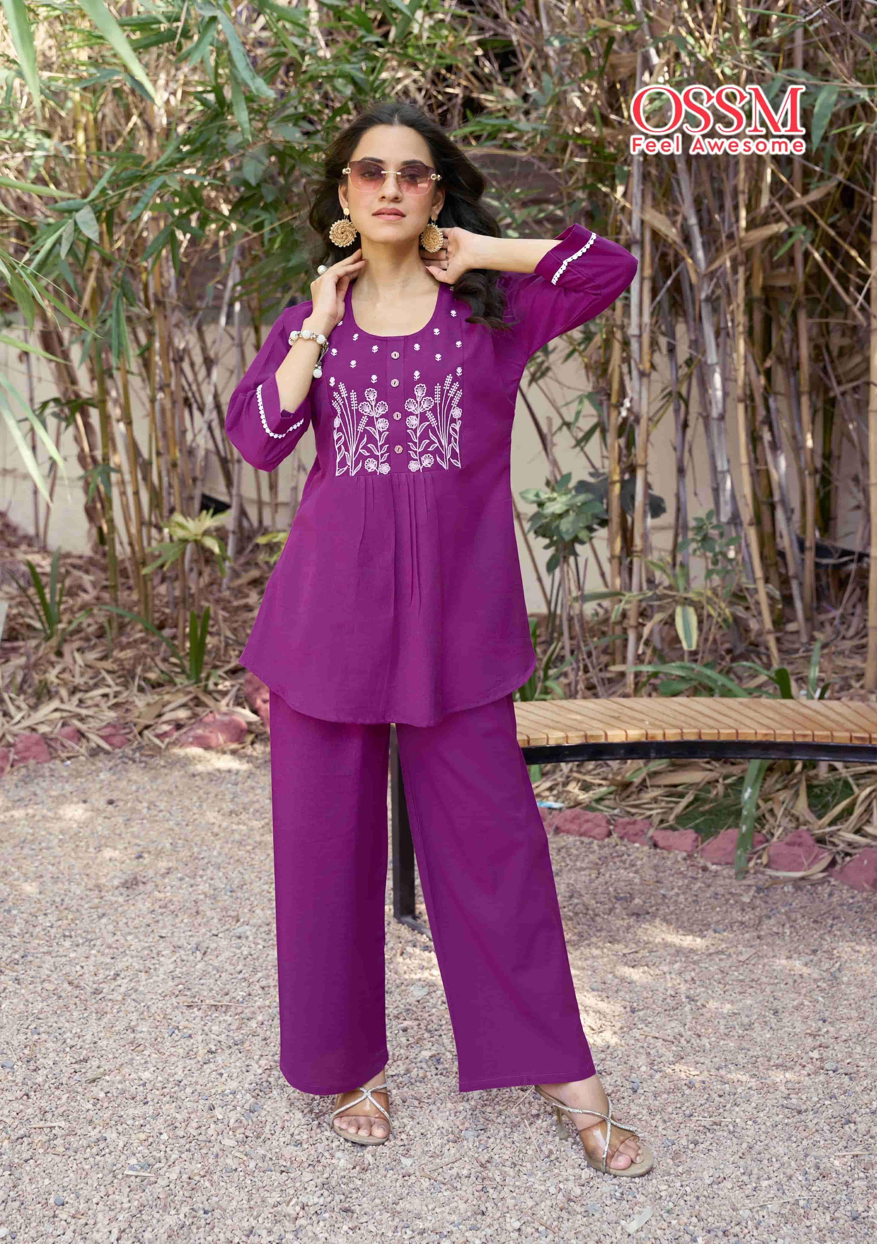 OSSM GLAMOUR DESIGNER COTTON CORD SET WHOLESALER 