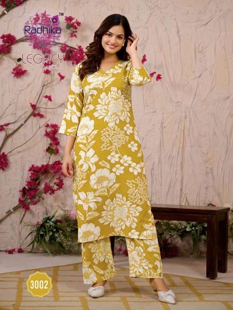 RADHIKA LIFESTYLE LEGACY VOL 3 RAYON CORD SET WHOLESALER 2025