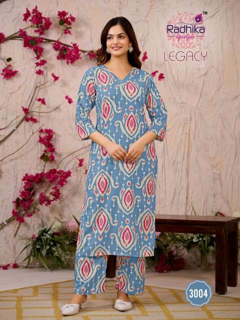 RADHIKA LIFESTYLE LEGACY VOL 3 RAYON CORD SET WHOLESALER 2025