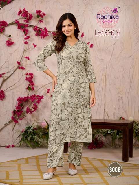 RADHIKA LIFESTYLE LEGACY VOL 3 RAYON CORD SET WHOLESALER 2025