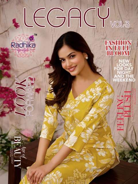 RADHIKA LIFESTYLE LEGACY VOL 3 RAYON CORD SET WHOLESALER 2025