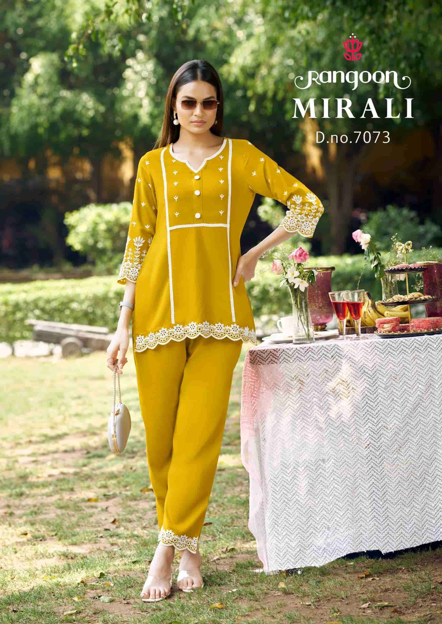 RANGOON MIRALI FANCY EMBROIDERED RAYON CORD SET WHOLESALER 2025