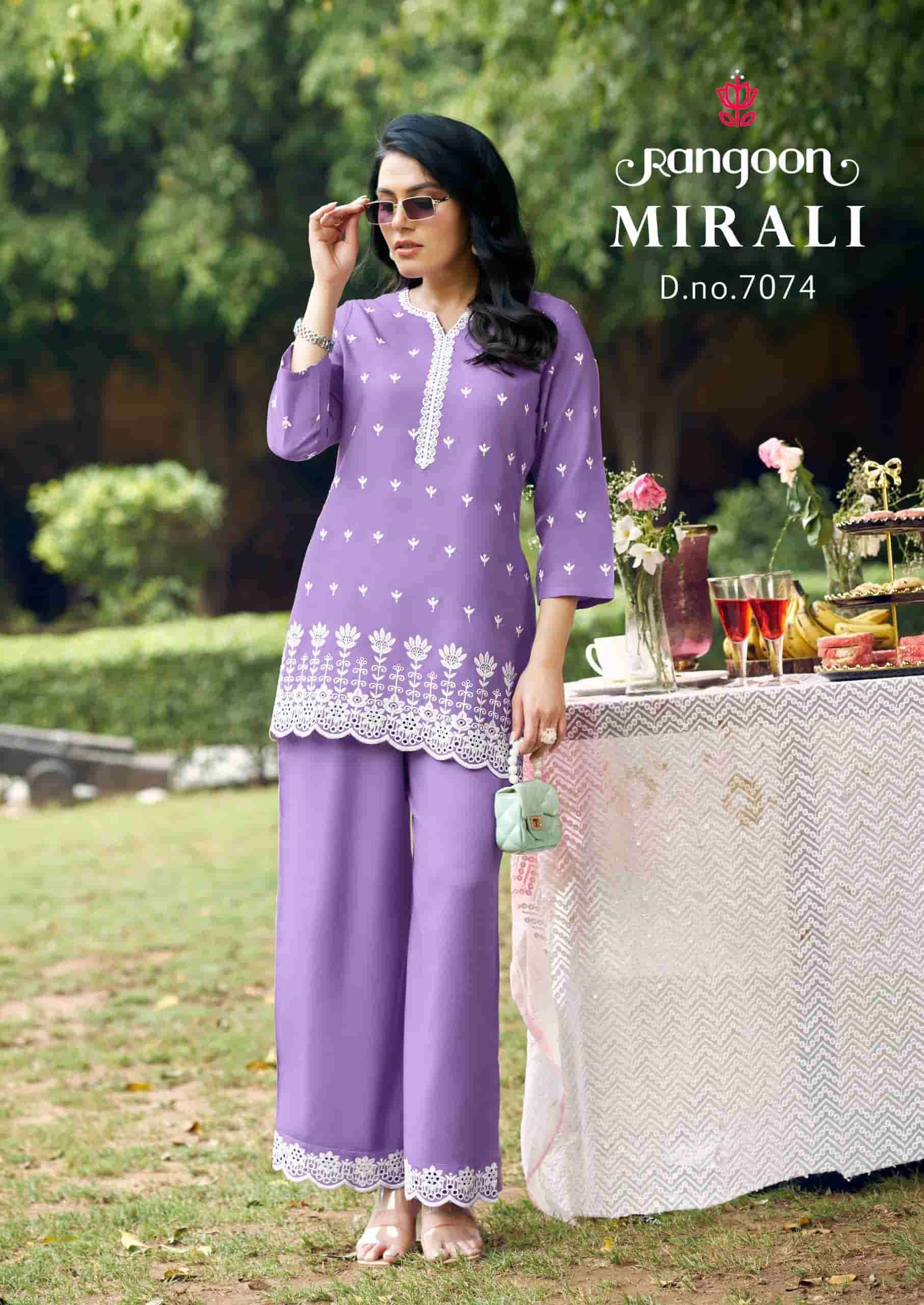 RANGOON MIRALI FANCY EMBROIDERED RAYON CORD SET WHOLESALER 2025