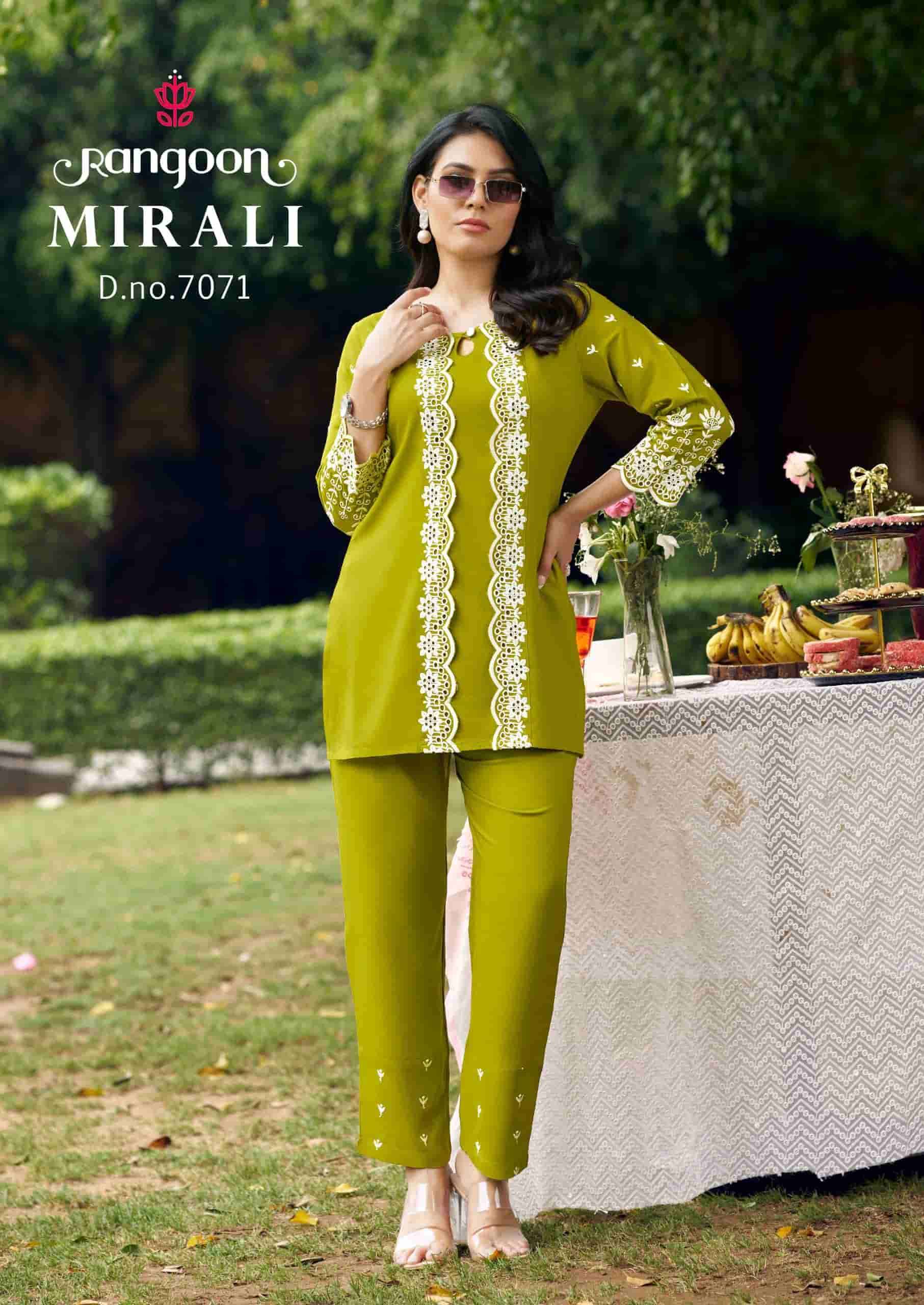 RANGOON MIRALI FANCY EMBROIDERED RAYON CORD SET WHOLESALER 2025