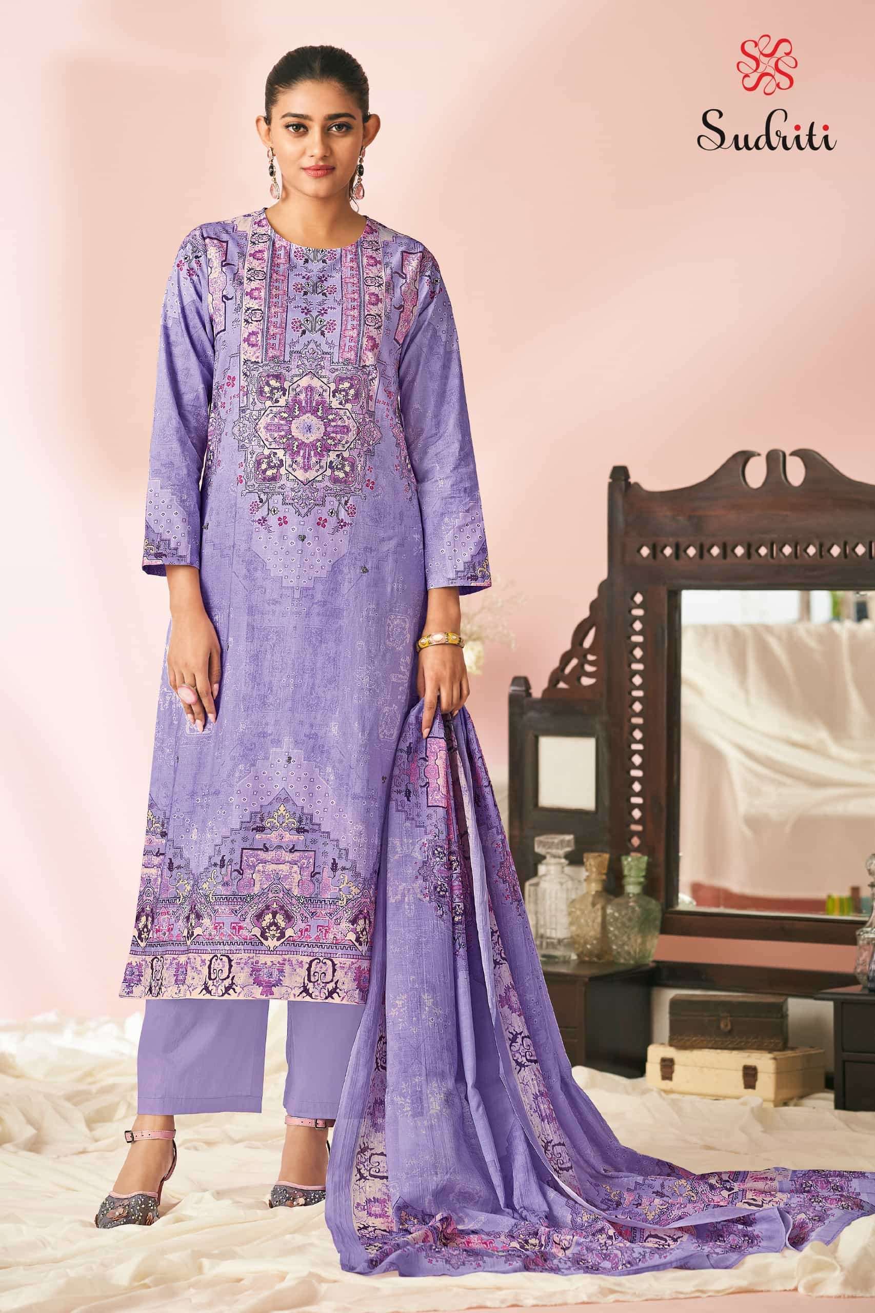 SUDRITI HARNOOR FANCY PRINTED LAWN COTTON CATALOG DESIGN 