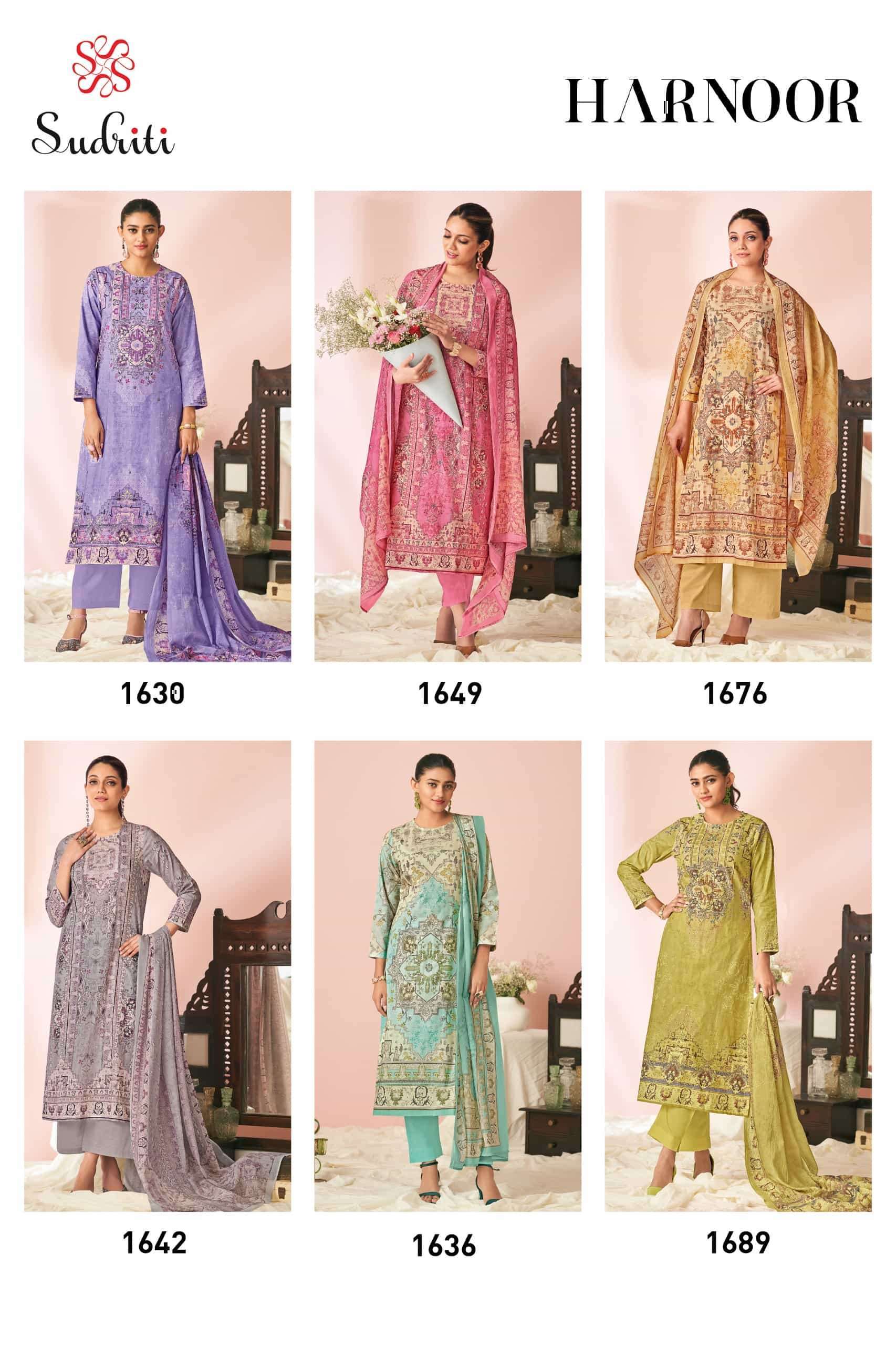 SUDRITI HARNOOR FANCY PRINTED LAWN COTTON CATALOG DESIGN 