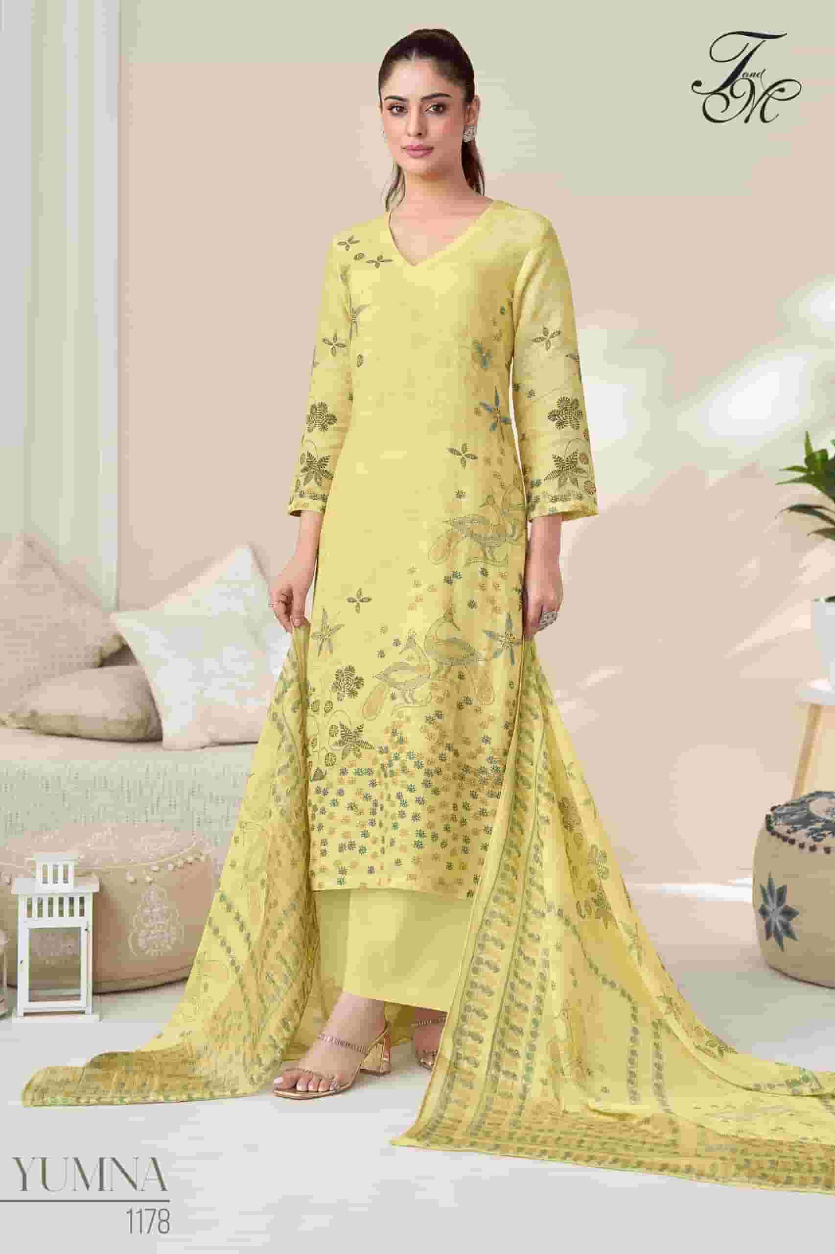 T AND M DESIGNER YUMNA COLLECTION PURE COTTON SUIT CATALOGUE SUPPLIER 2025