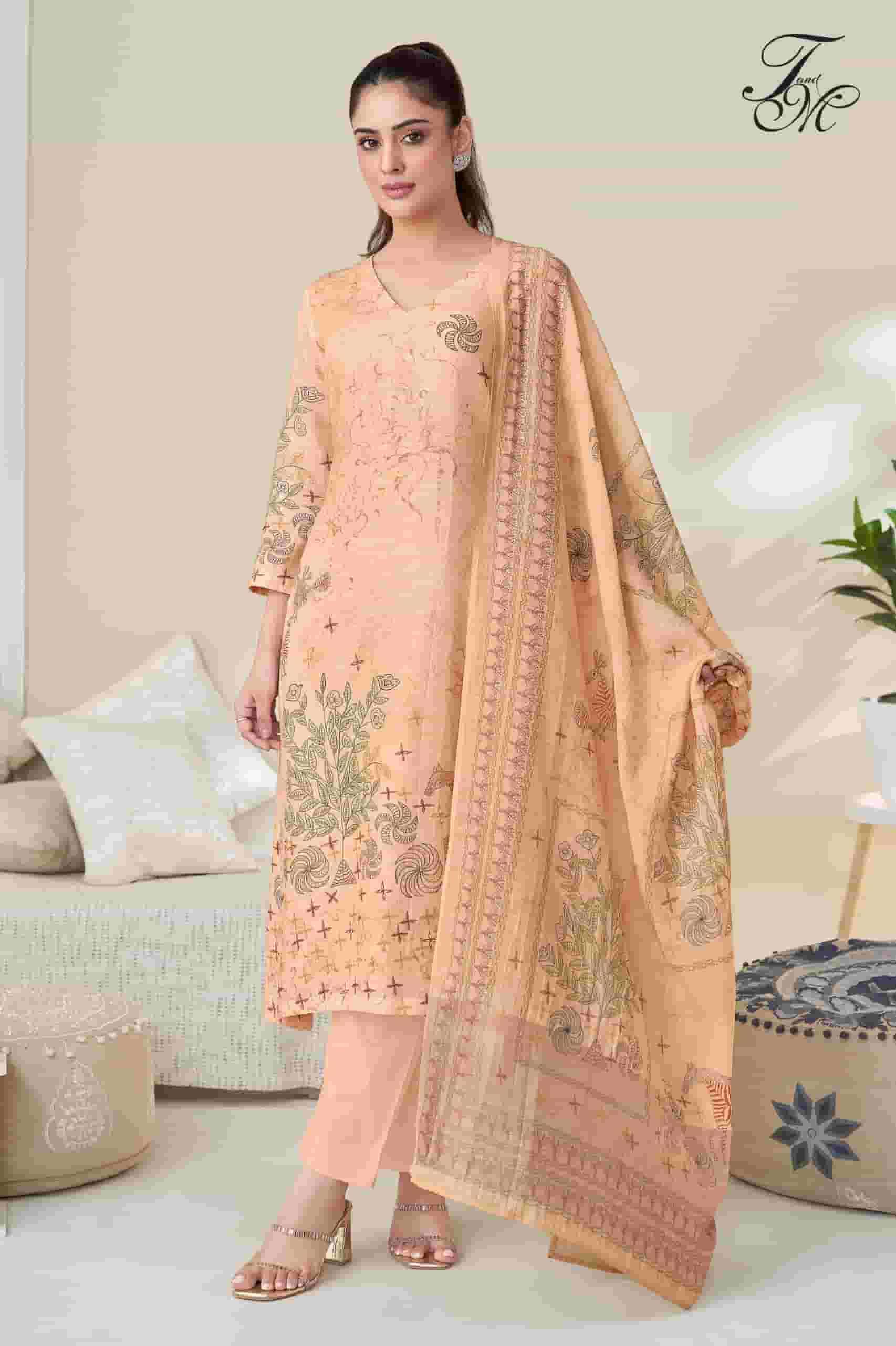 T AND M DESIGNER YUMNA COLLECTION PURE COTTON SUIT CATALOGUE SUPPLIER 2025