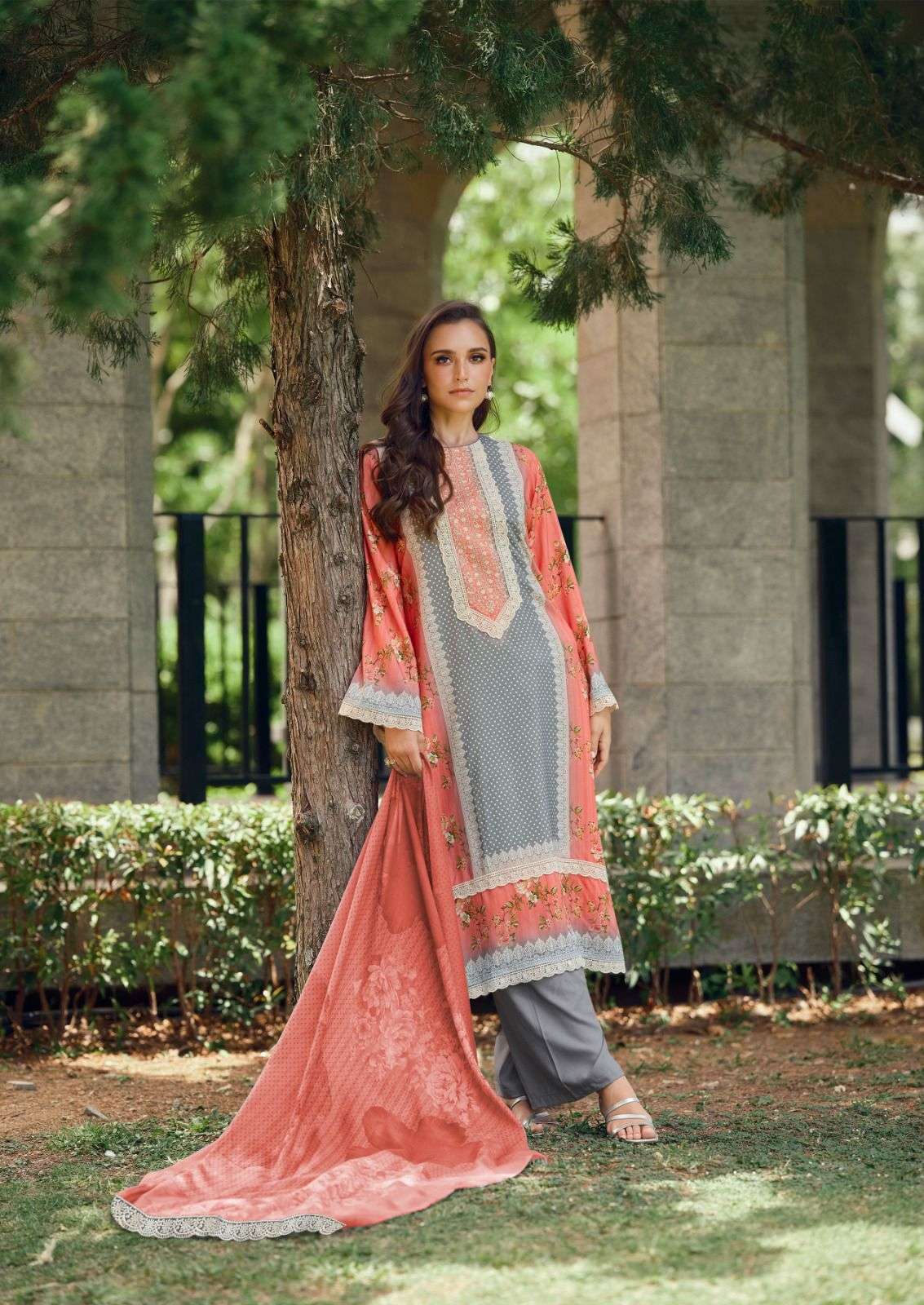THE HERMITAGE SHOP CROSS STICH PURE LAWN COTTON SUIT WHOLESALER 