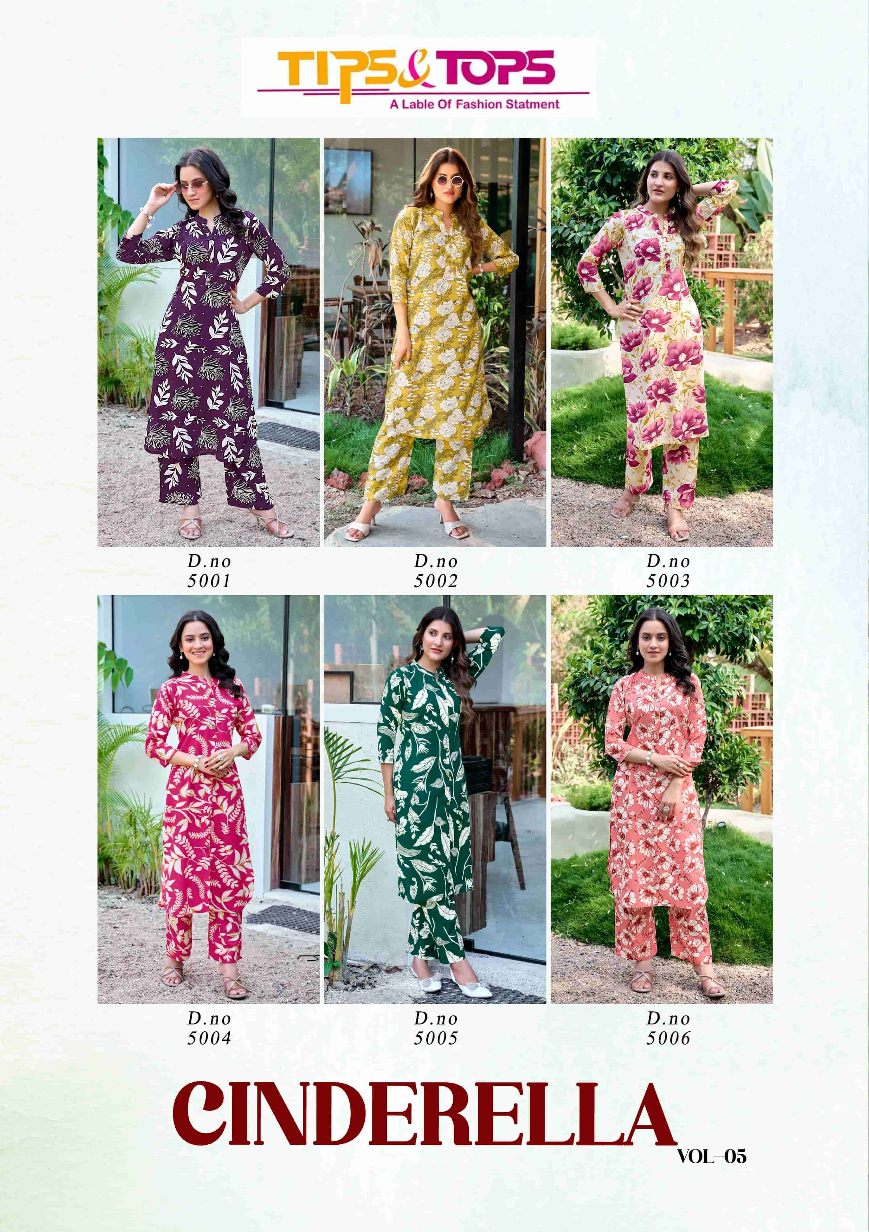 TIPS AND TOPS CINDERELLA VOL 5 RAYON TOP AND BOTTOM CORD SET COLLECTION 2025