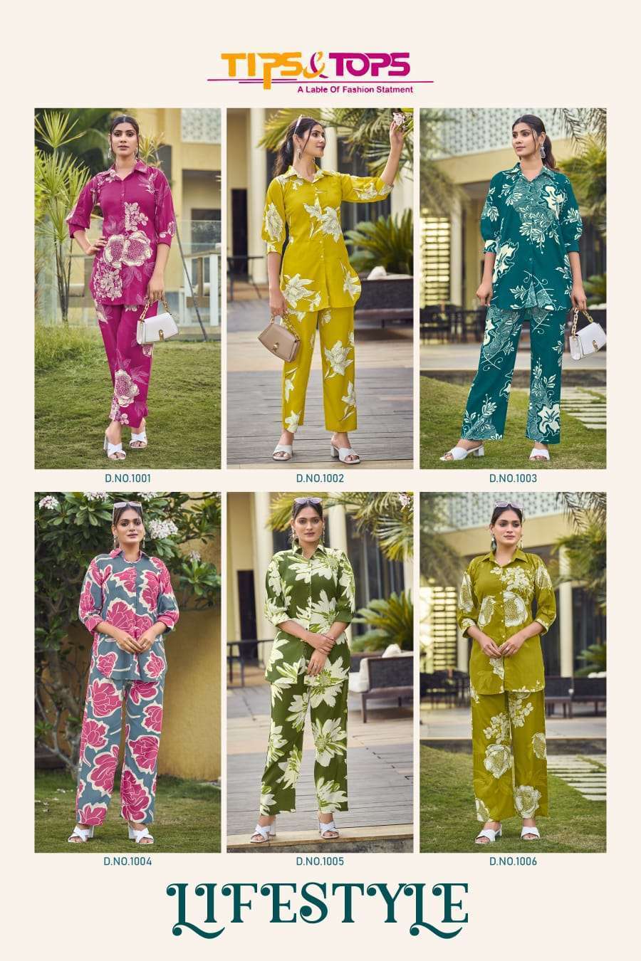 TIPS AND TOPS LIFESTYLE RAYON PRINTED CORD SET WHOLESALE PRICE 2025
