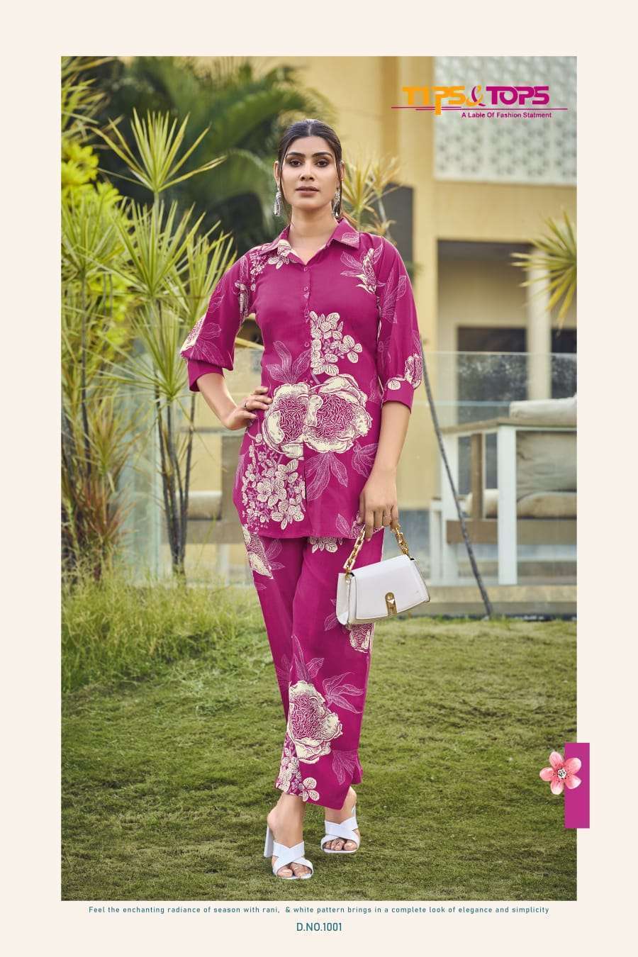 TIPS AND TOPS LIFESTYLE RAYON PRINTED CORD SET WHOLESALE PRICE 2025
