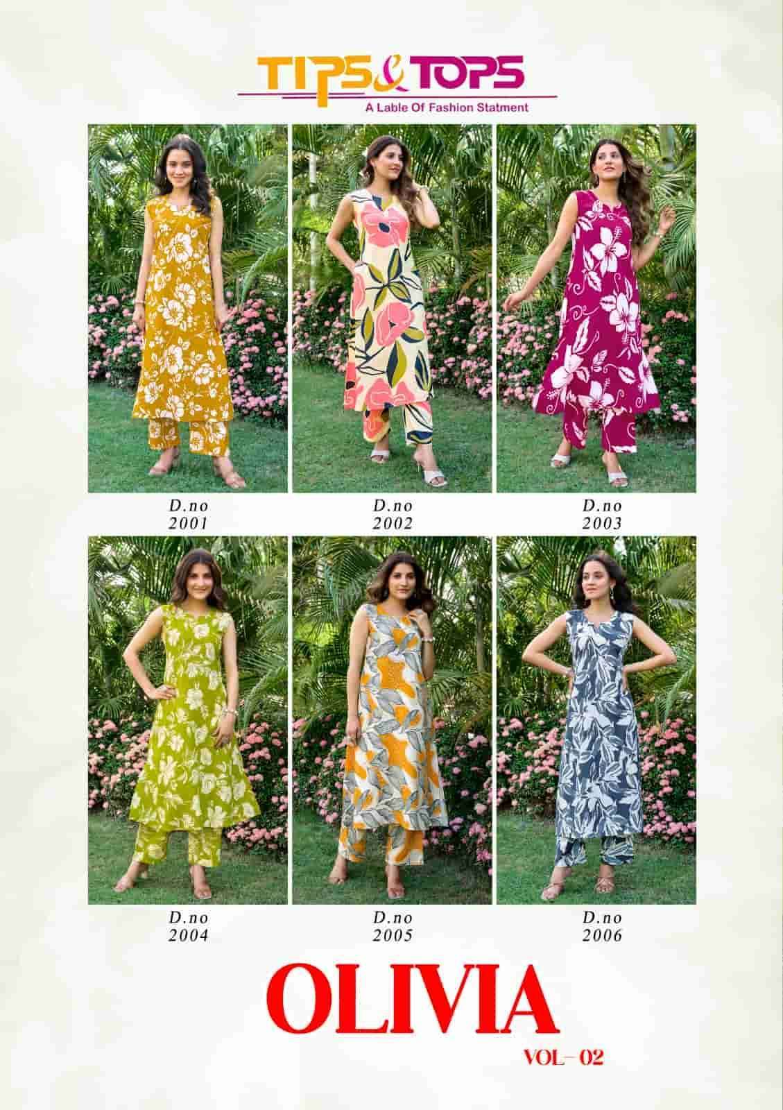 TIPS AND TOPS OLIVIA VOL 2 COTTON PRINTED CORD SET WHOLESALER 