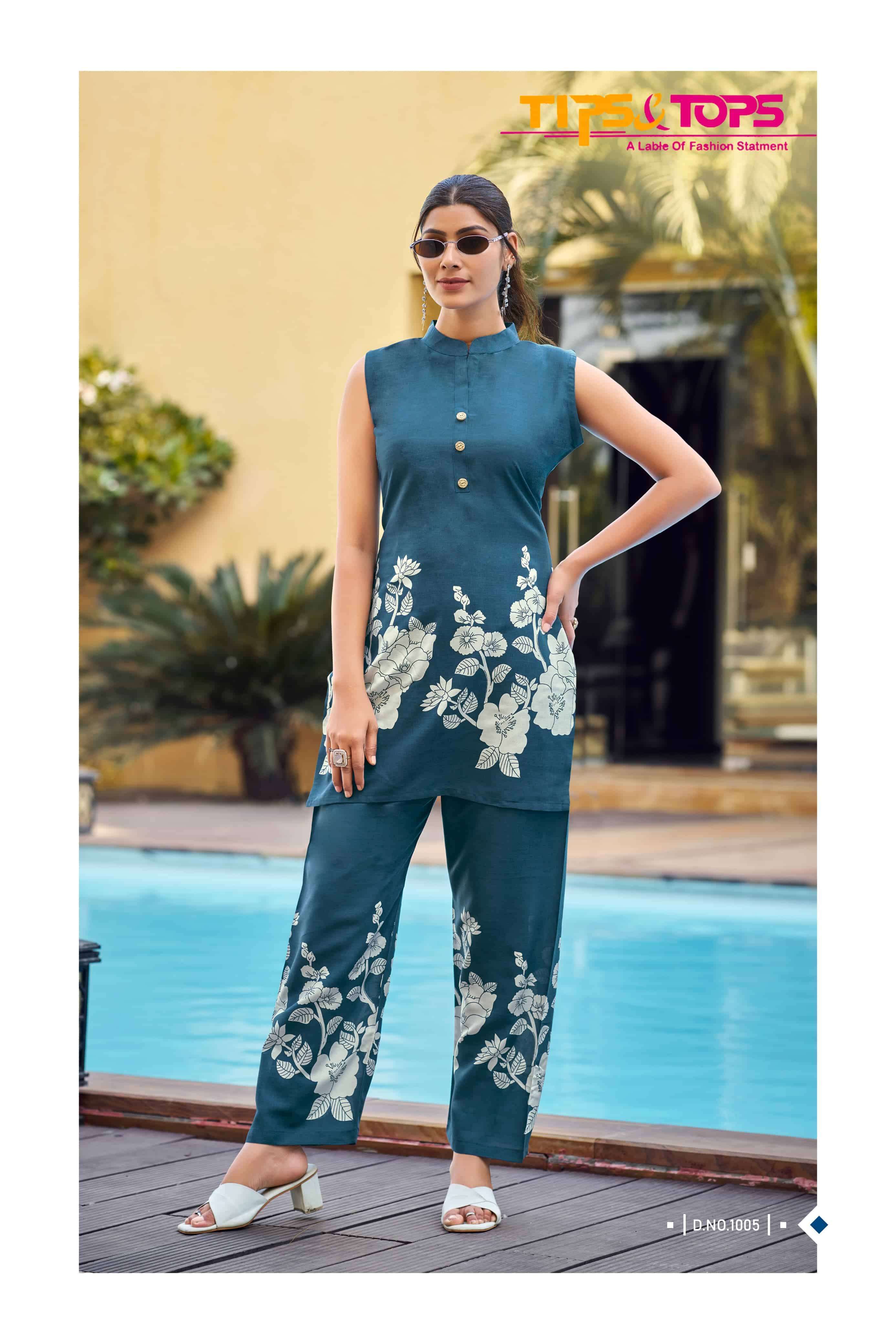 TIPS AND TOPS SUMMER BEAUTY RAYON CORD SET EXPORTER 2025