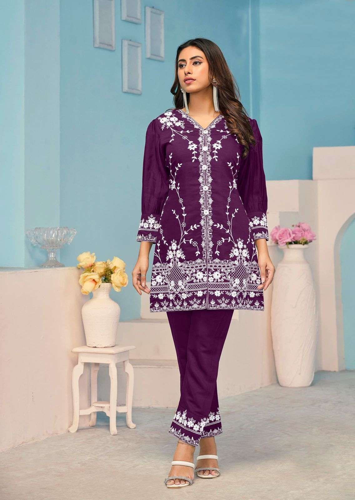 VAMIKA NX VEERA VOL 3 RAYON CORD SET WHOLESALE PRICE 