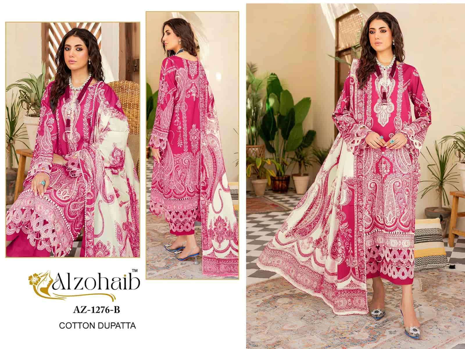 AL ZOHAIB AZ 1276 COLORS PURE COTTON PAKISTANI DRESS WHOLESALER 