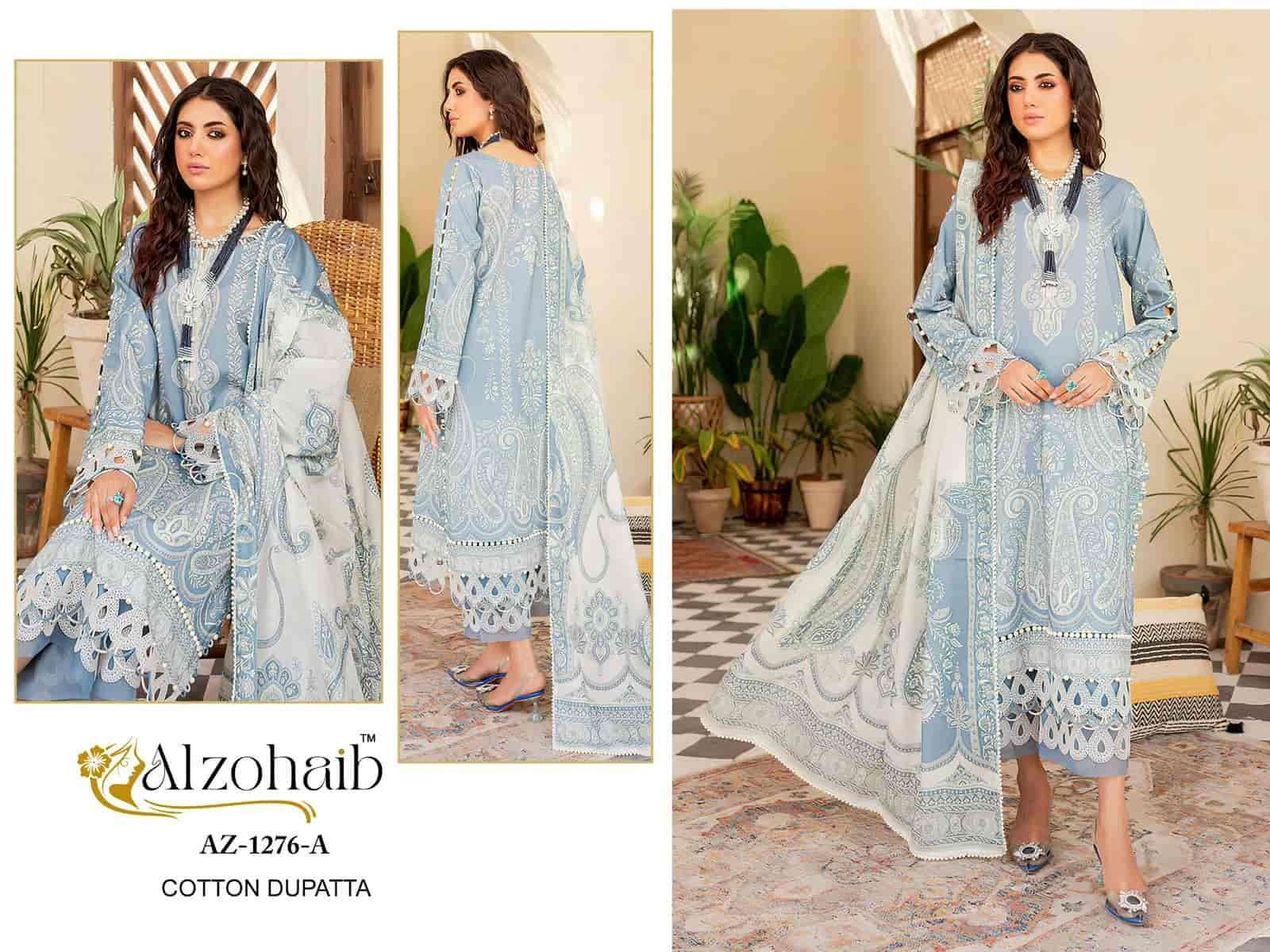 AL ZOHAIB AZ 1276 COLORS PURE COTTON PAKISTANI DRESS WHOLESALER 