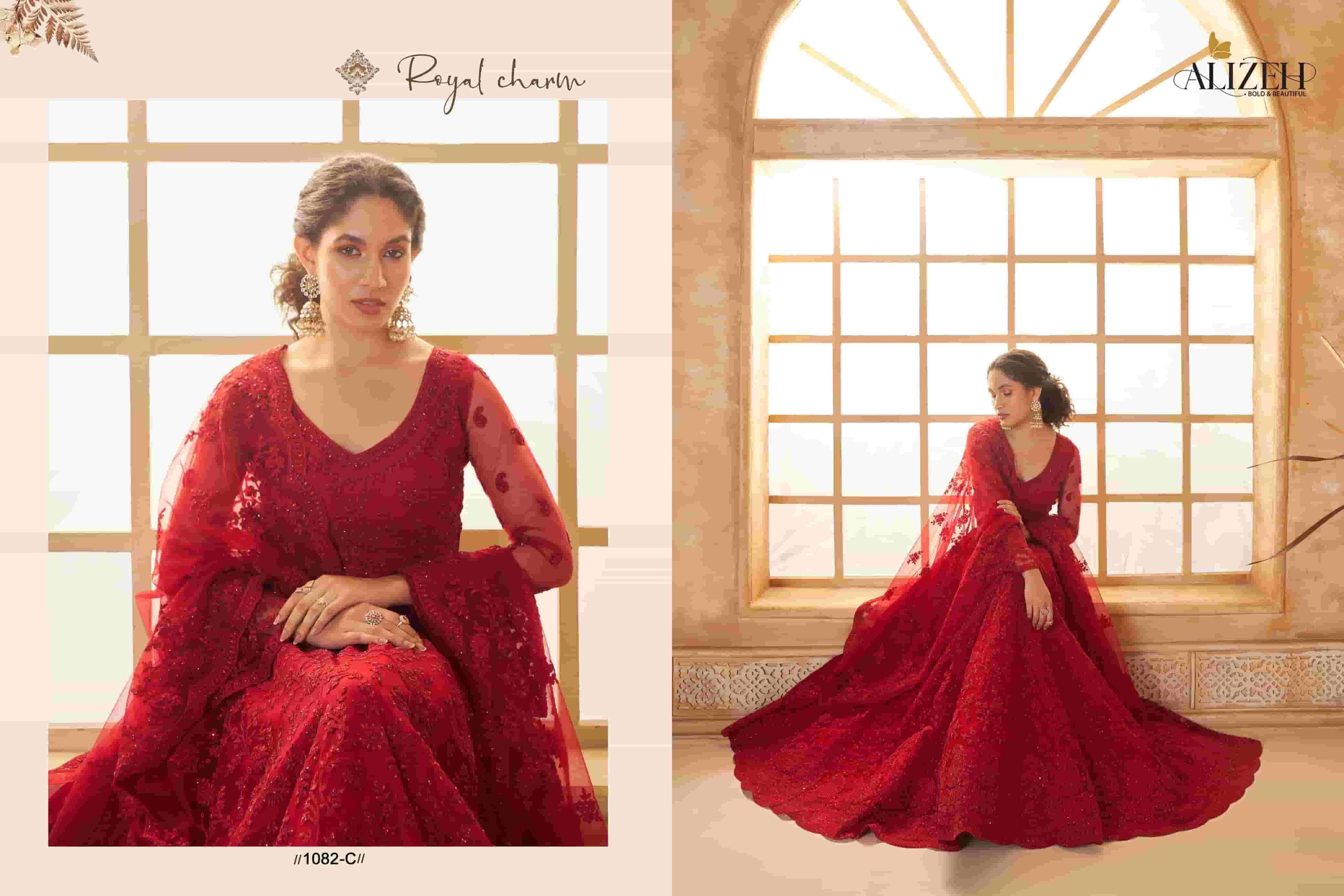 ALIZEH BRIDAL HERITAGE COLORS SAGA VOL 3 PARTYWEAR LEHNGA COLLECTION WHOLESALE PRICE 