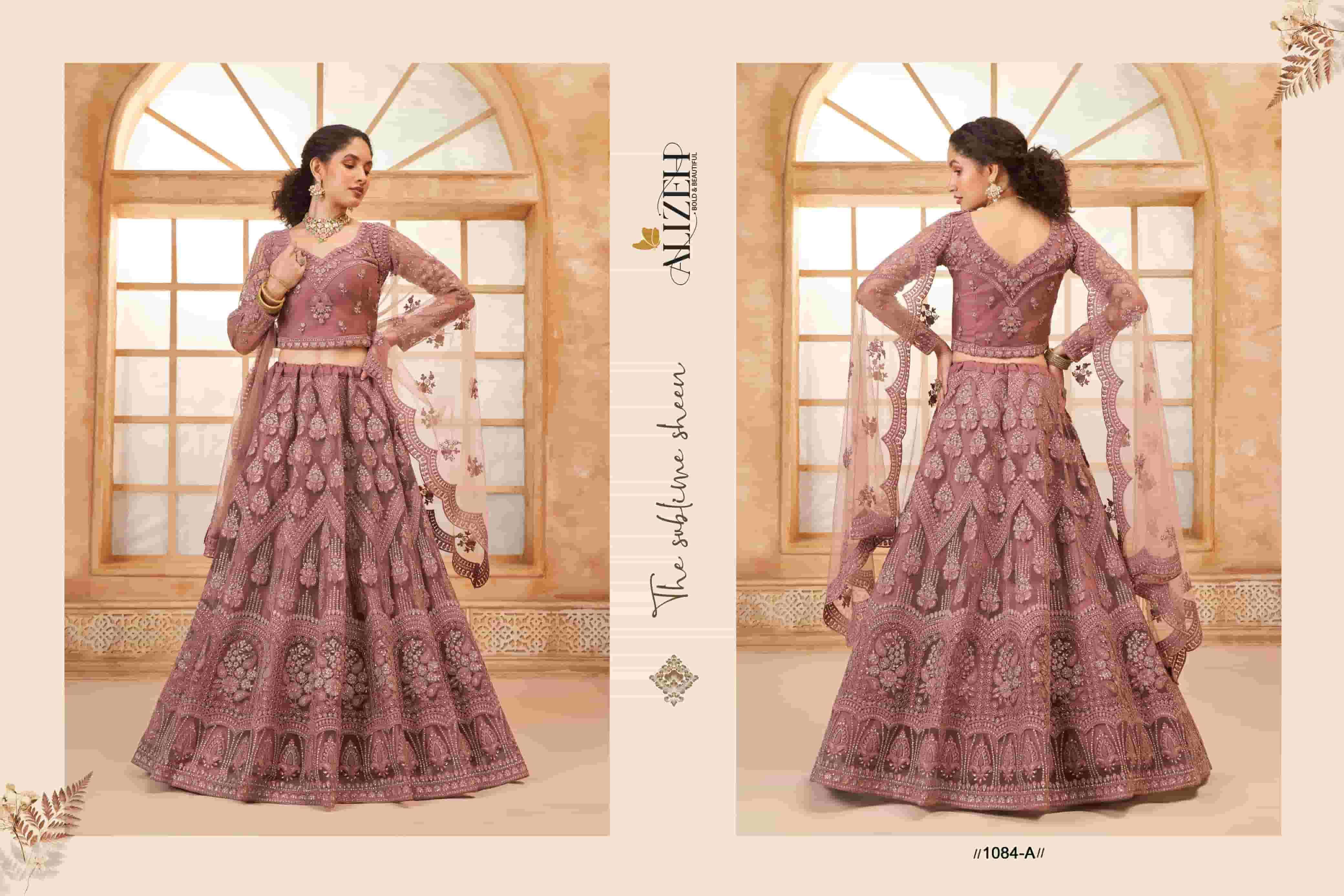 ALIZEH BRIDAL HERITAGE COLORS SAGA VOL 3 PARTYWEAR LEHNGA COLLECTION WHOLESALE PRICE 