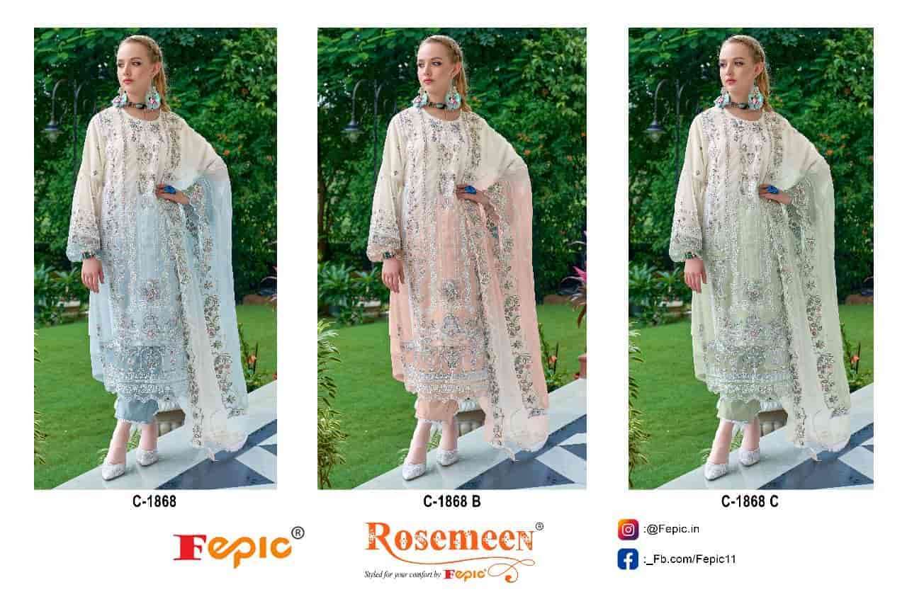 FEPIC C 1868 COLORS LATEST DESIGN PAKISTANI EMBROIDERY SUIT WHOLESALER 2025