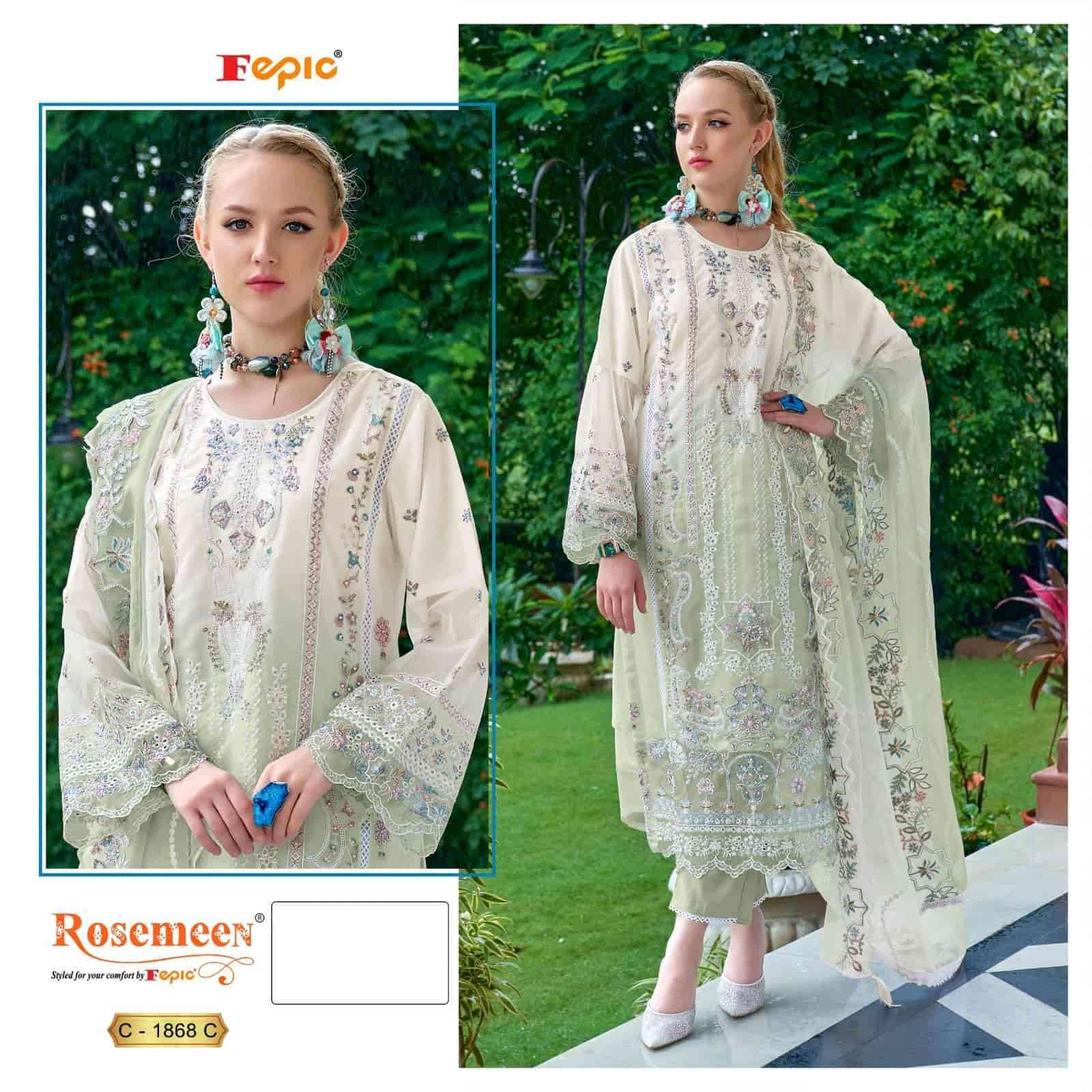 FEPIC C 1868 COLORS LATEST DESIGN PAKISTANI EMBROIDERY SUIT WHOLESALER 2025