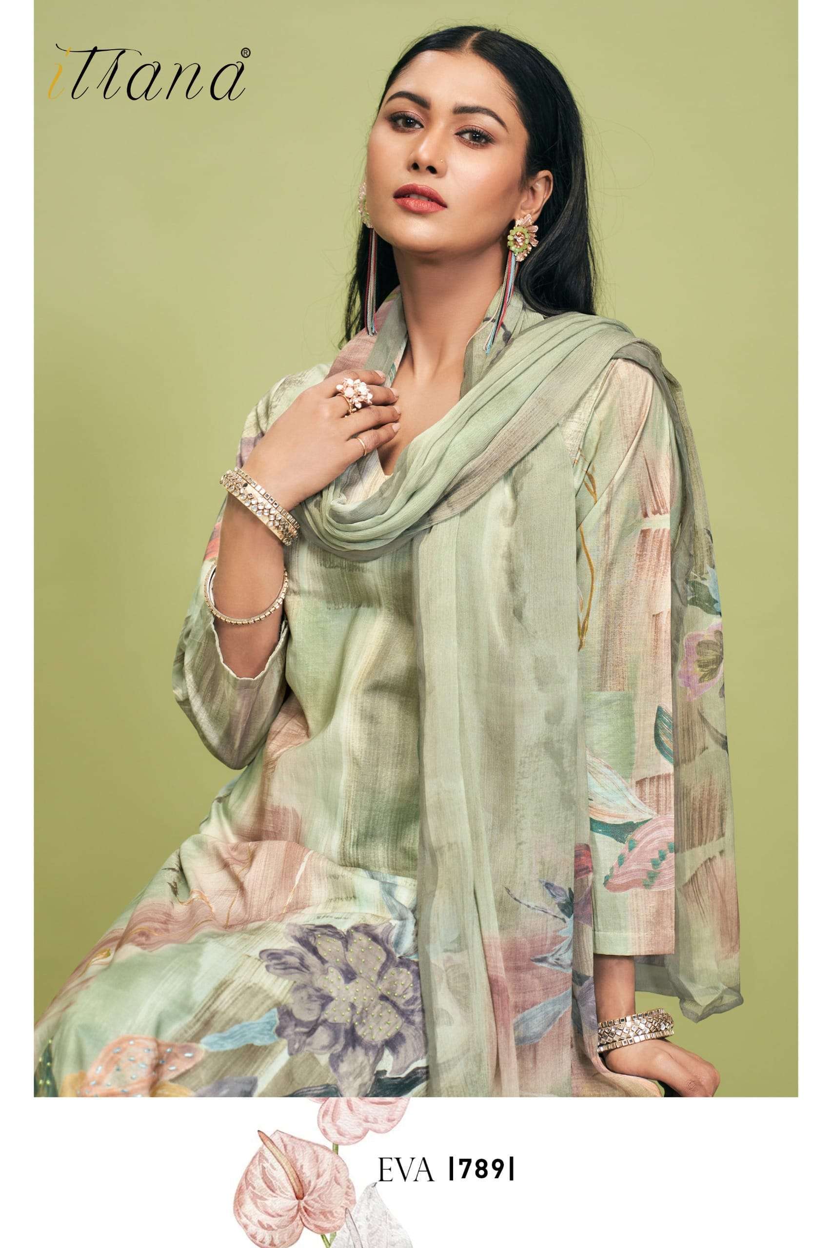 ITRANA SUMMER FLORAL PURE COTTON DRESS CATALOG BEST RATE EXPORTER 