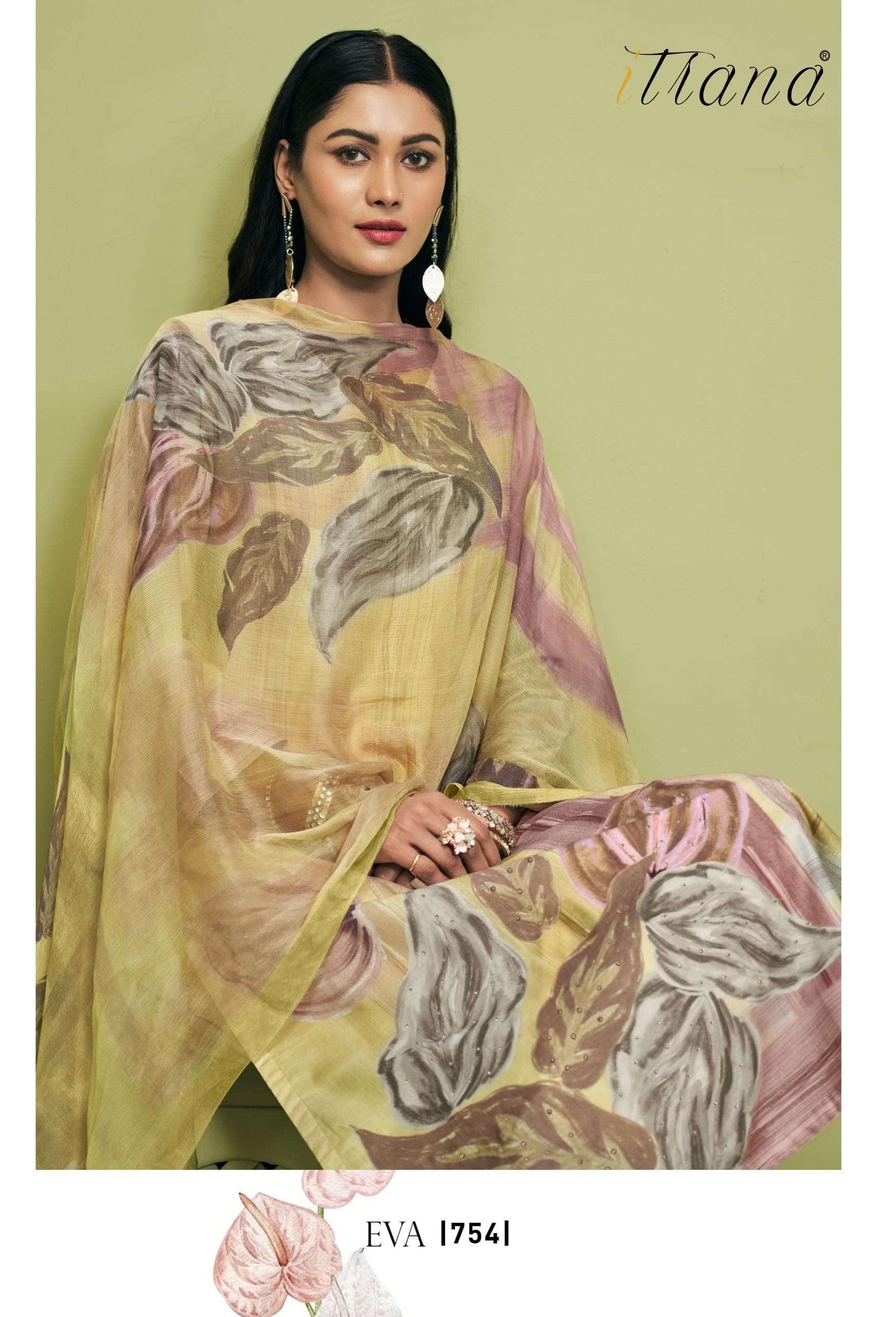 ITRANA SUMMER FLORAL PURE COTTON DRESS CATALOG BEST RATE EXPORTER 