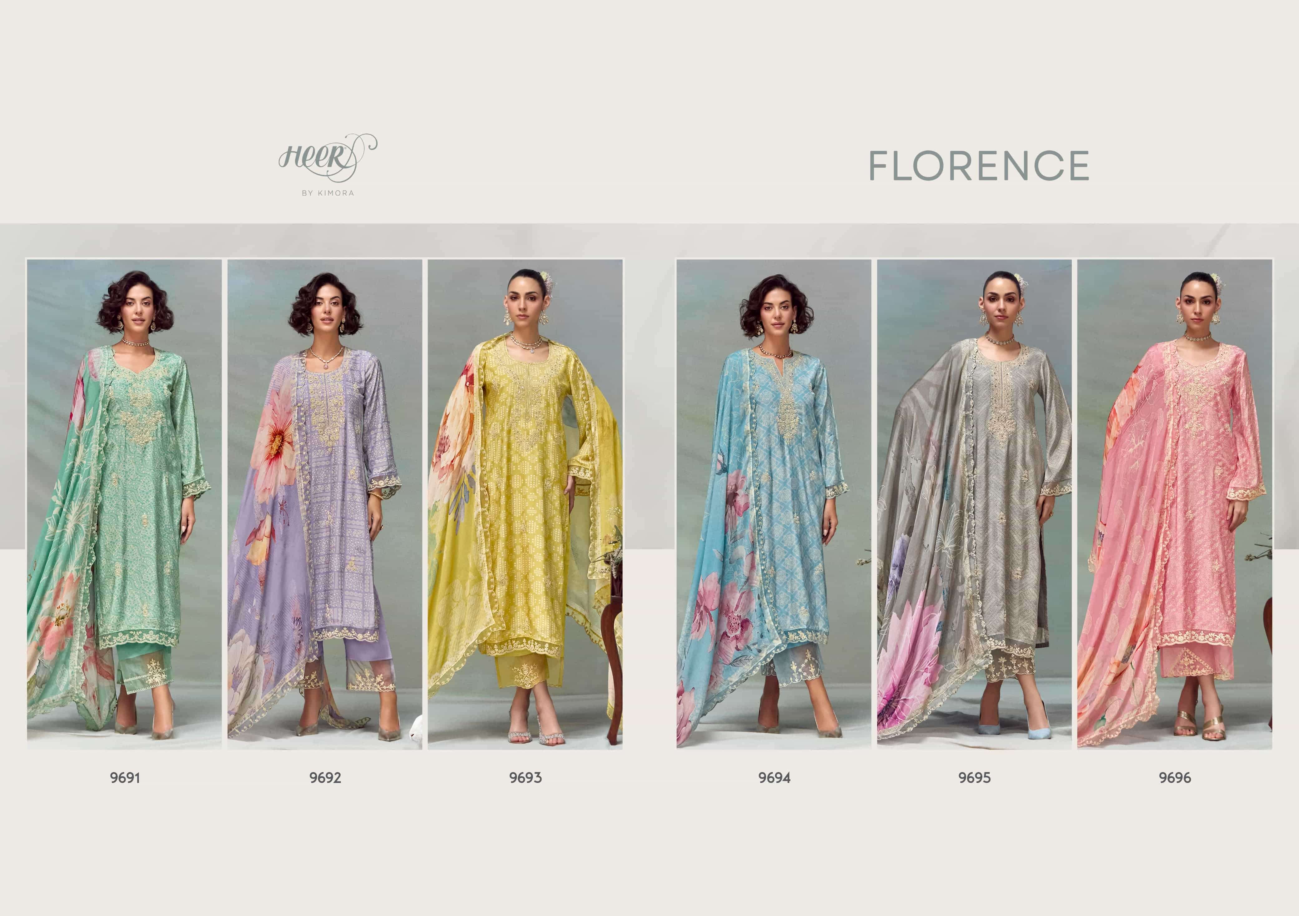 KIMORA HEER FLORENCE PURE MUSLIN LADIES SUIT EXPORTER 2025