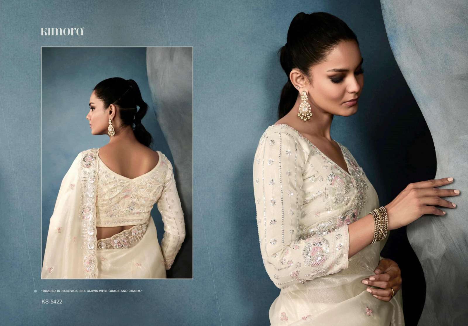 KIMORA ICONIC 5421 TO 5431 FANCY PARTYWEAR SAREE CATALOG BEST RATE DEALER 