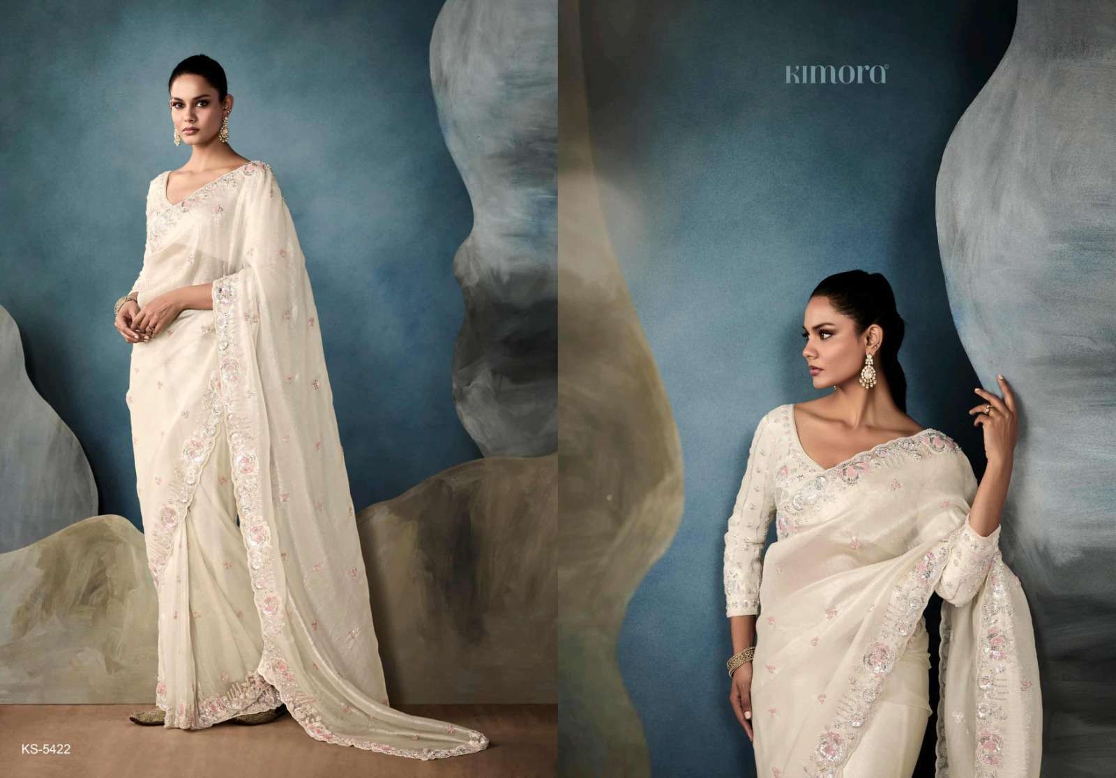 KIMORA ICONIC 5421 TO 5431 FANCY PARTYWEAR SAREE CATALOG BEST RATE DEALER 