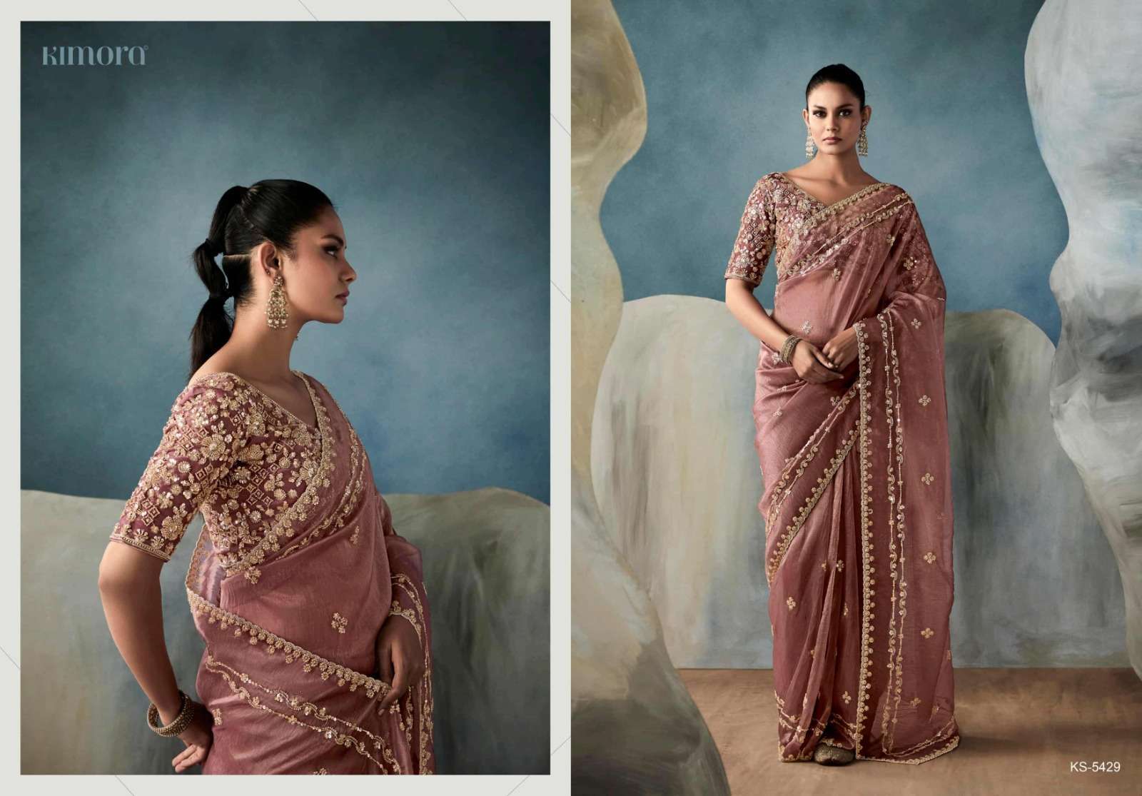 KIMORA ICONIC 5421 TO 5431 FANCY PARTYWEAR SAREE CATALOG BEST RATE DEALER 
