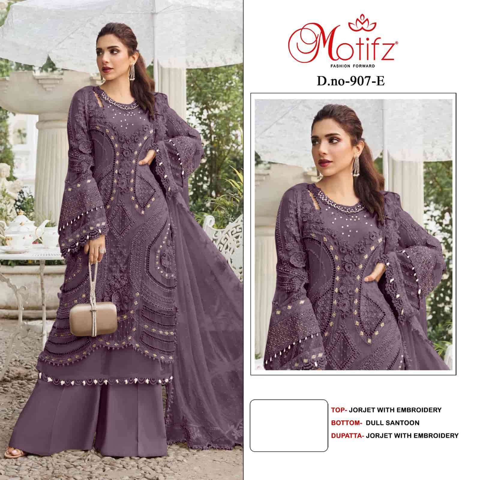 MOTIFZ D 907 COLORS VOL 2 GEORGETTE WITH EMBROIDERY WORK SUIT WHOLESALER 