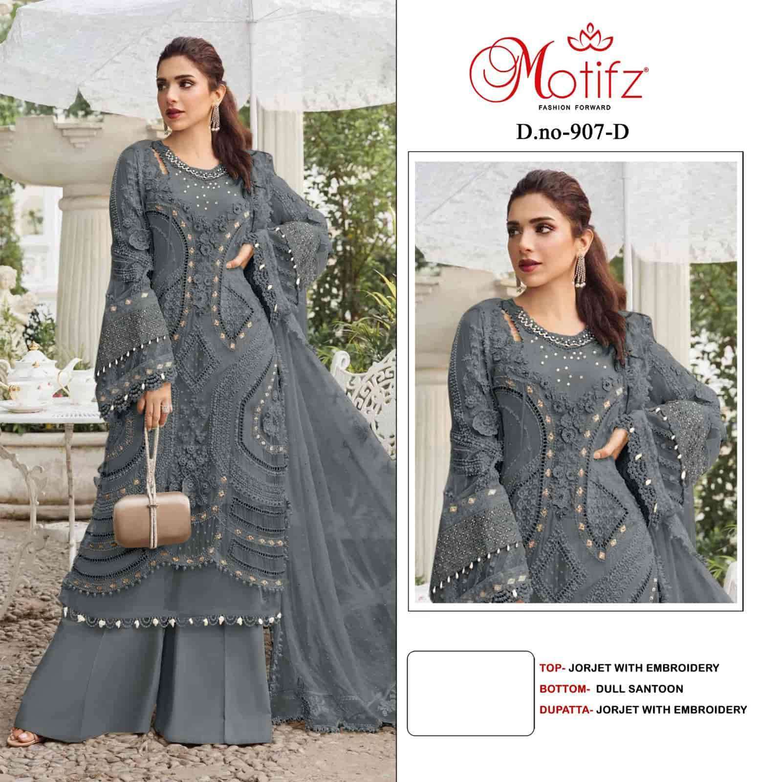 MOTIFZ D 907 COLORS VOL 2 GEORGETTE WITH EMBROIDERY WORK SUIT WHOLESALER 