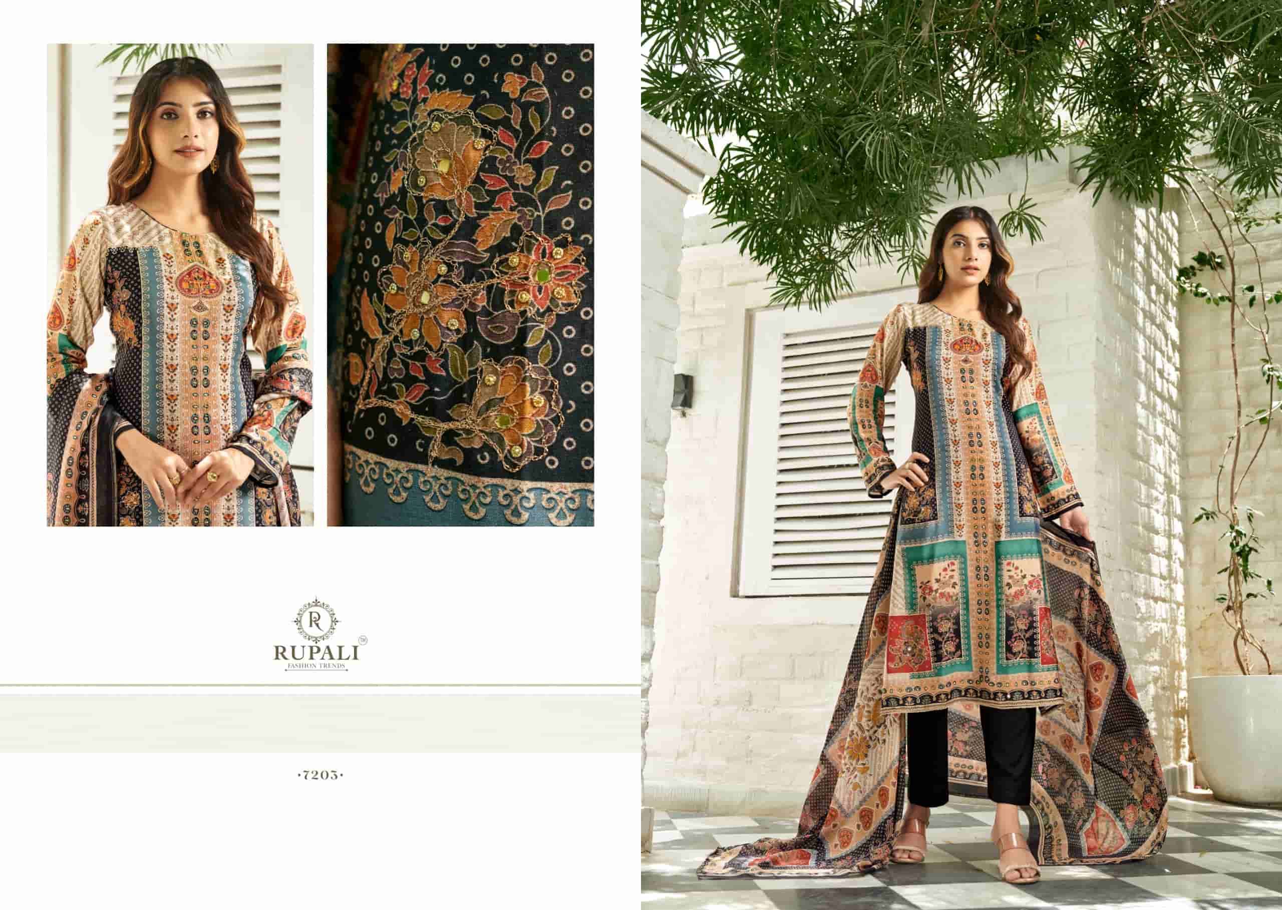 RUPALI FASHION ANVIKA VISCOSE MUSLIN LADIES SUIT CATALOGUE BEST RATE 