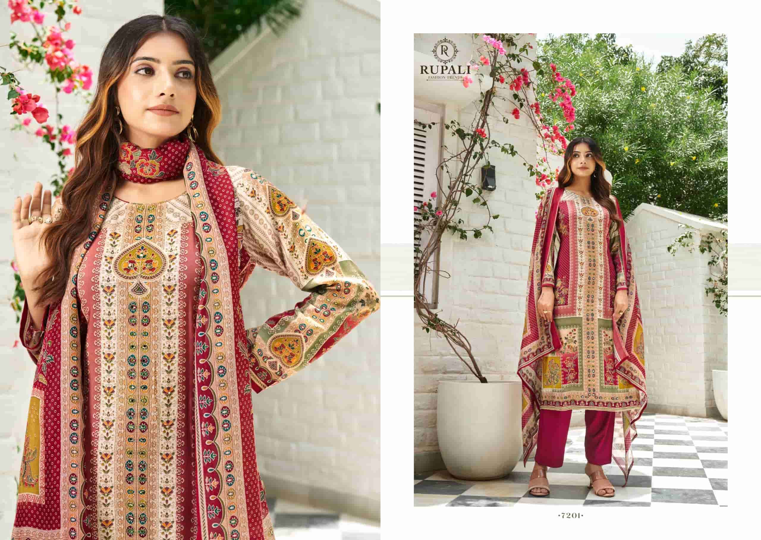 RUPALI FASHION ANVIKA VISCOSE MUSLIN LADIES SUIT CATALOGUE BEST RATE 