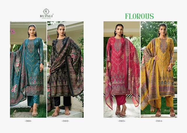 RUPALI FASHION FLOROUS PURE VISCOSE MUSLIN CATALOG WHOLESALER 