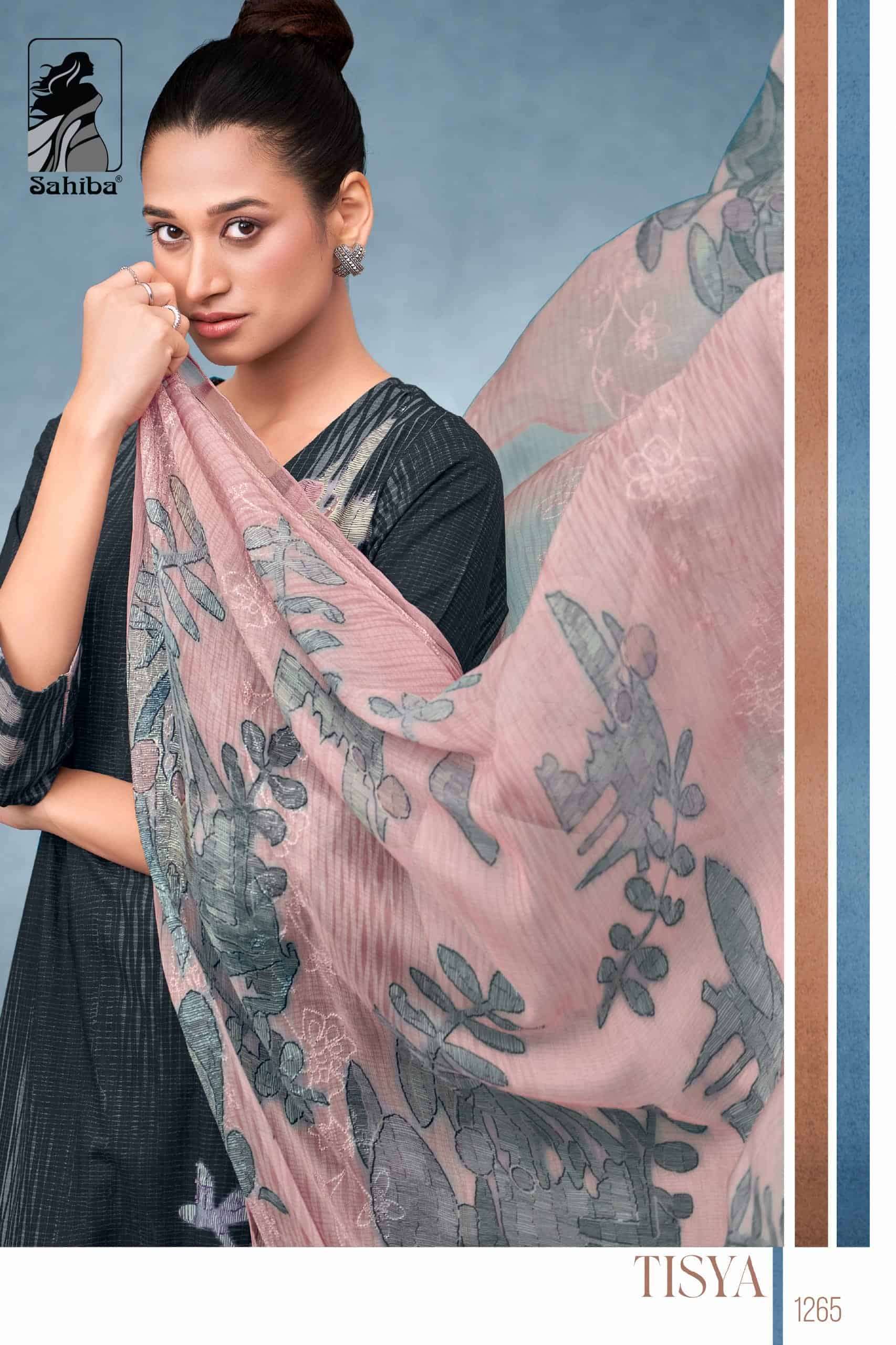 SAHIBA LATEST CATALOGUE TISYA PURE COTTON SALWER SUIT WHOLESALER 