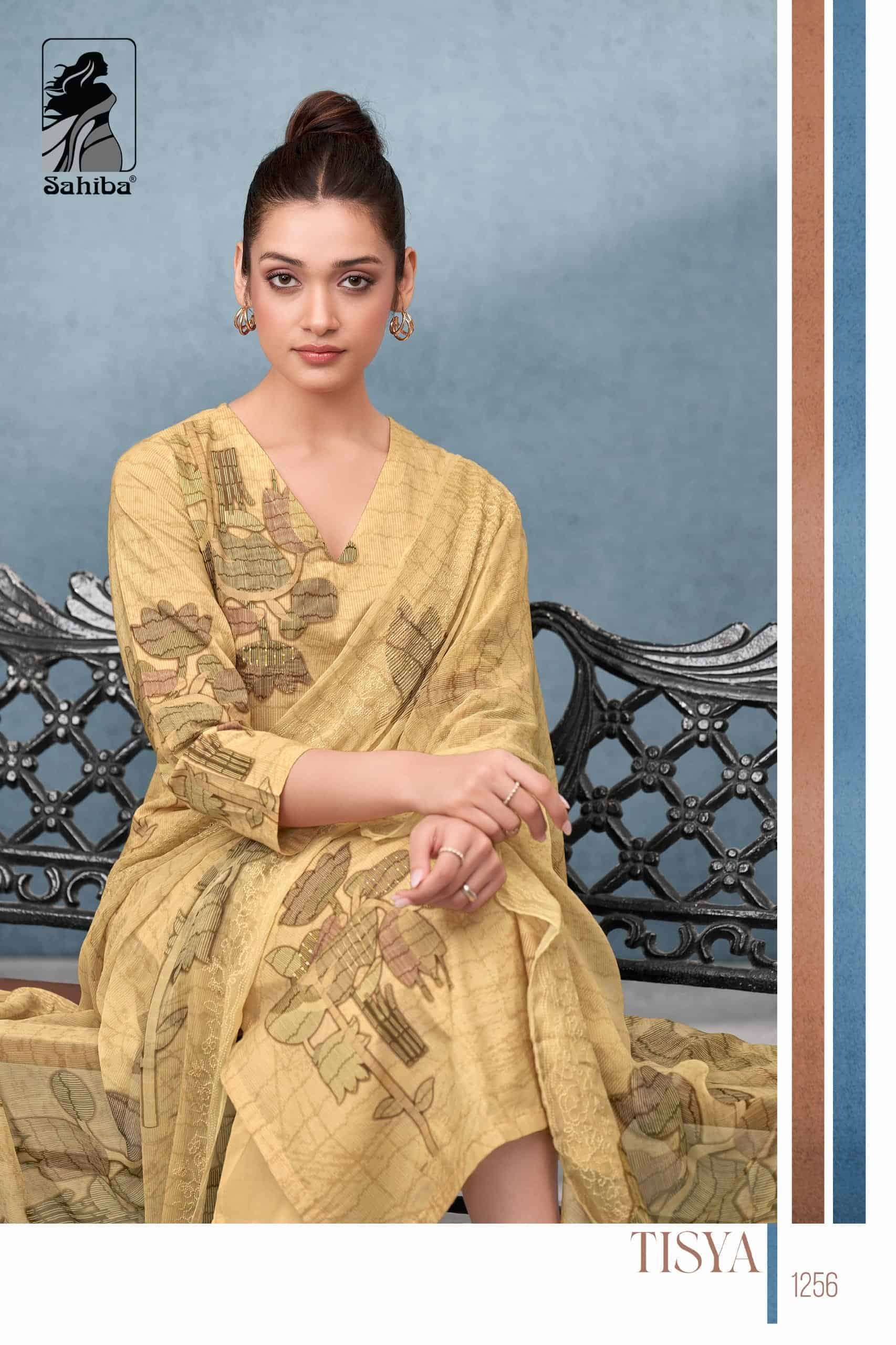 SAHIBA LATEST CATALOGUE TISYA PURE COTTON SALWER SUIT WHOLESALER 