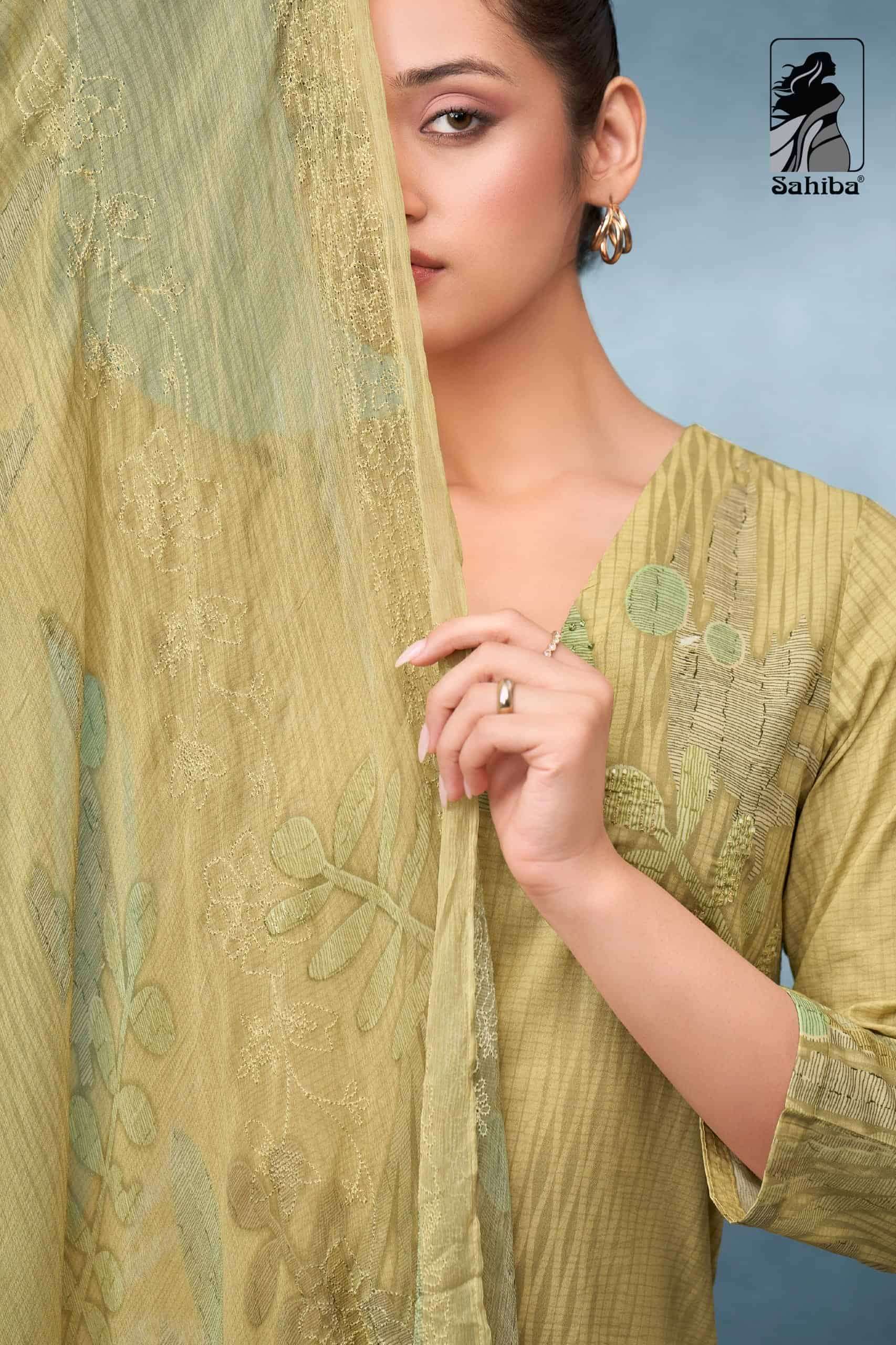 SAHIBA LATEST CATALOGUE TISYA PURE COTTON SALWER SUIT WHOLESALER 