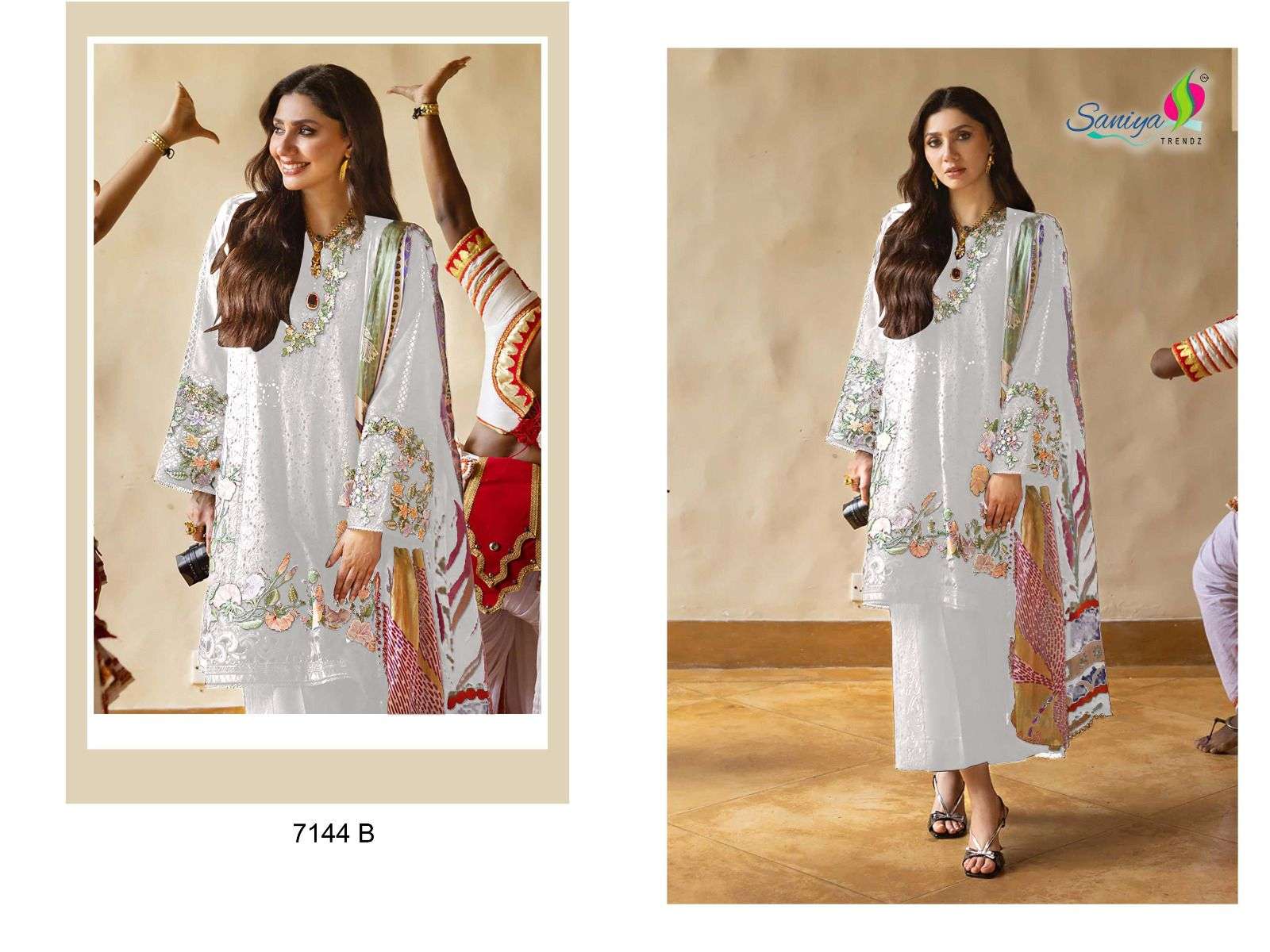 SANIYA TRENDZ D NO 7144 COLOR EDITION SALWER SUIT WHOLESALER 