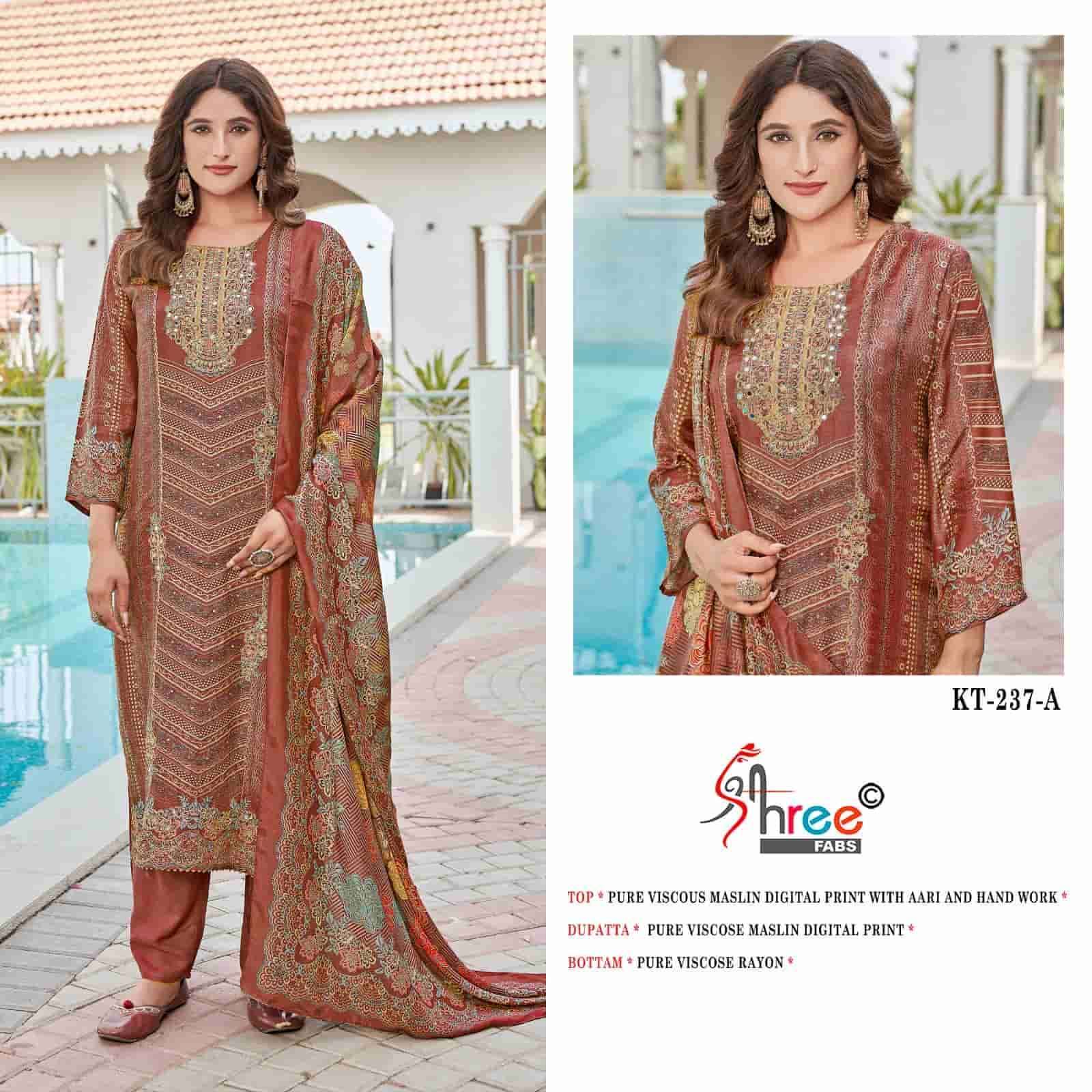 SHREE FAB KT 237 COLORS PAKISTANI MUSLIN LADIES SUIT 